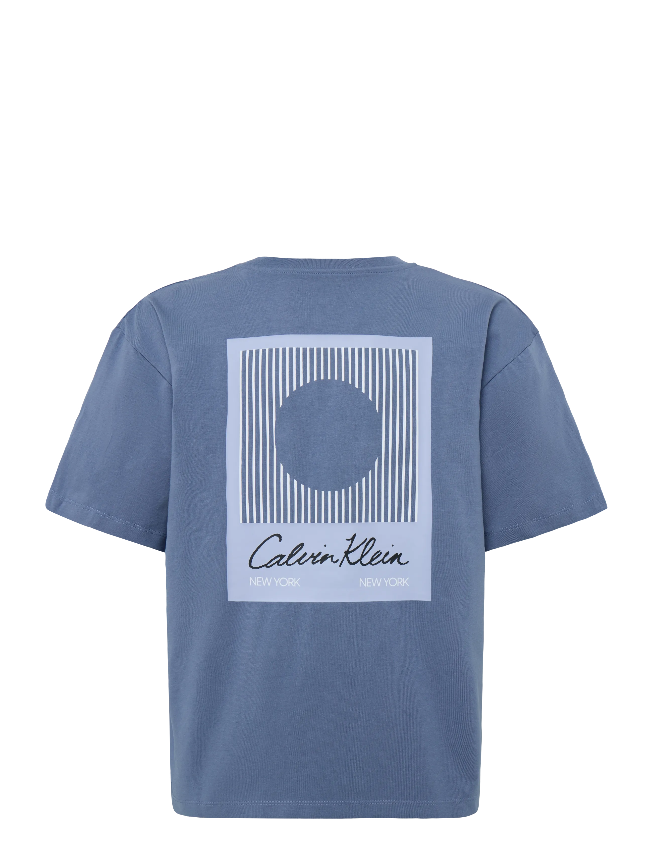 Calvin Klein - POLAROID AW S/S T-SHIRT - kortærmede t-shirts - satin blue - 2