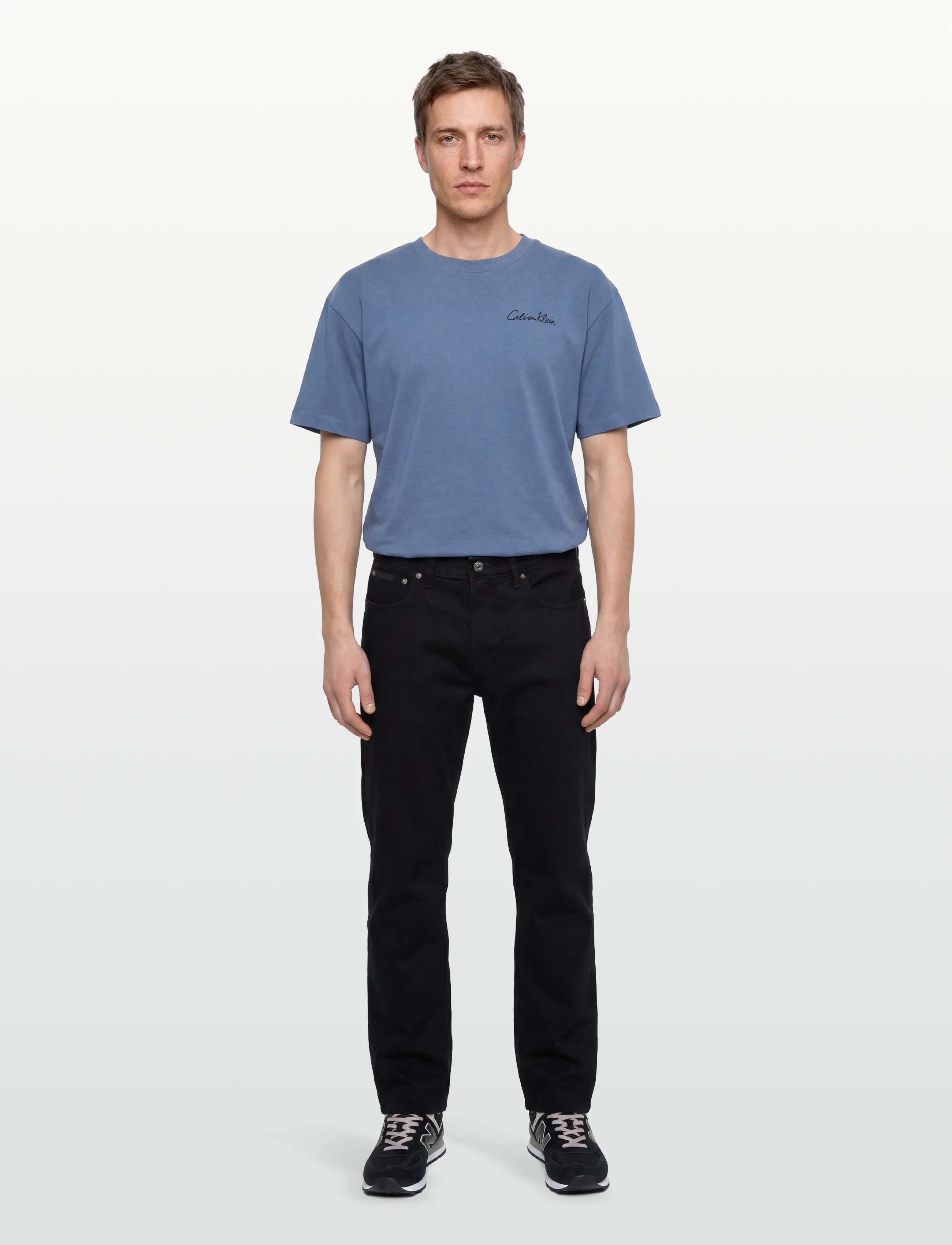 Calvin Klein POLAROID AW S/S T-SHIRT - Toppar & T-shirts - SATIN BLUE / blue