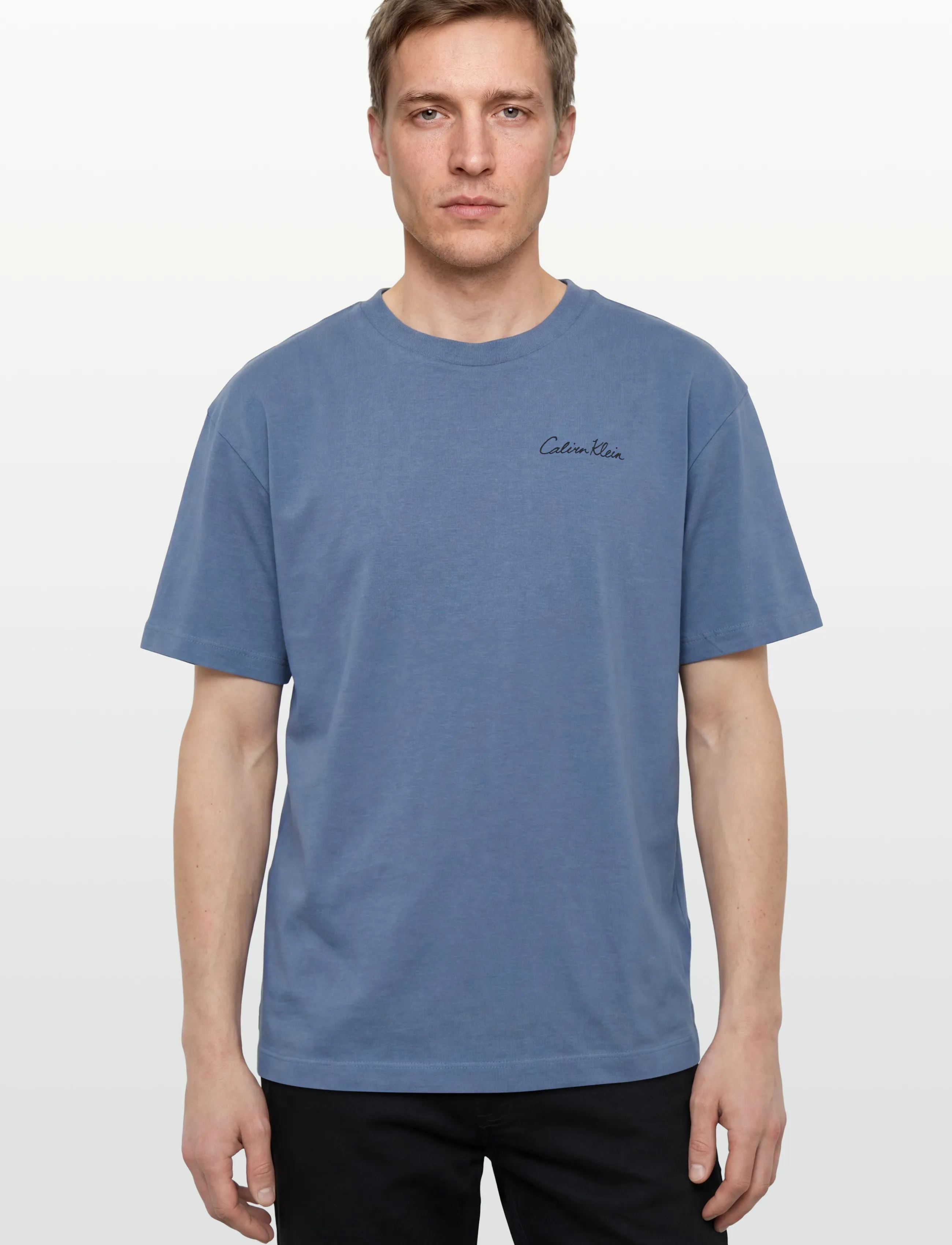 Calvin Klein - POLAROID AW S/S T-SHIRT - kortærmede t-shirts - satin blue - 3