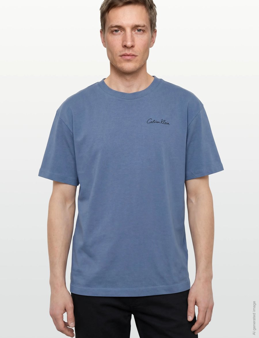 Calvin Klein - POLAROID AW S/S T-SHIRT - kurzärmelige - satin blue - 3