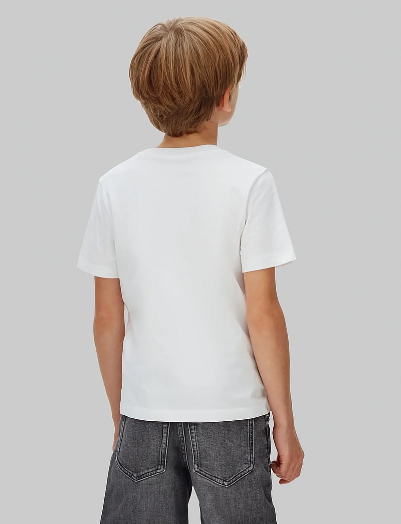 Calvin Klein - PANEL COLORBLOCK S/S T-SHIRT - kortärmade t-shirts - bright white - 4