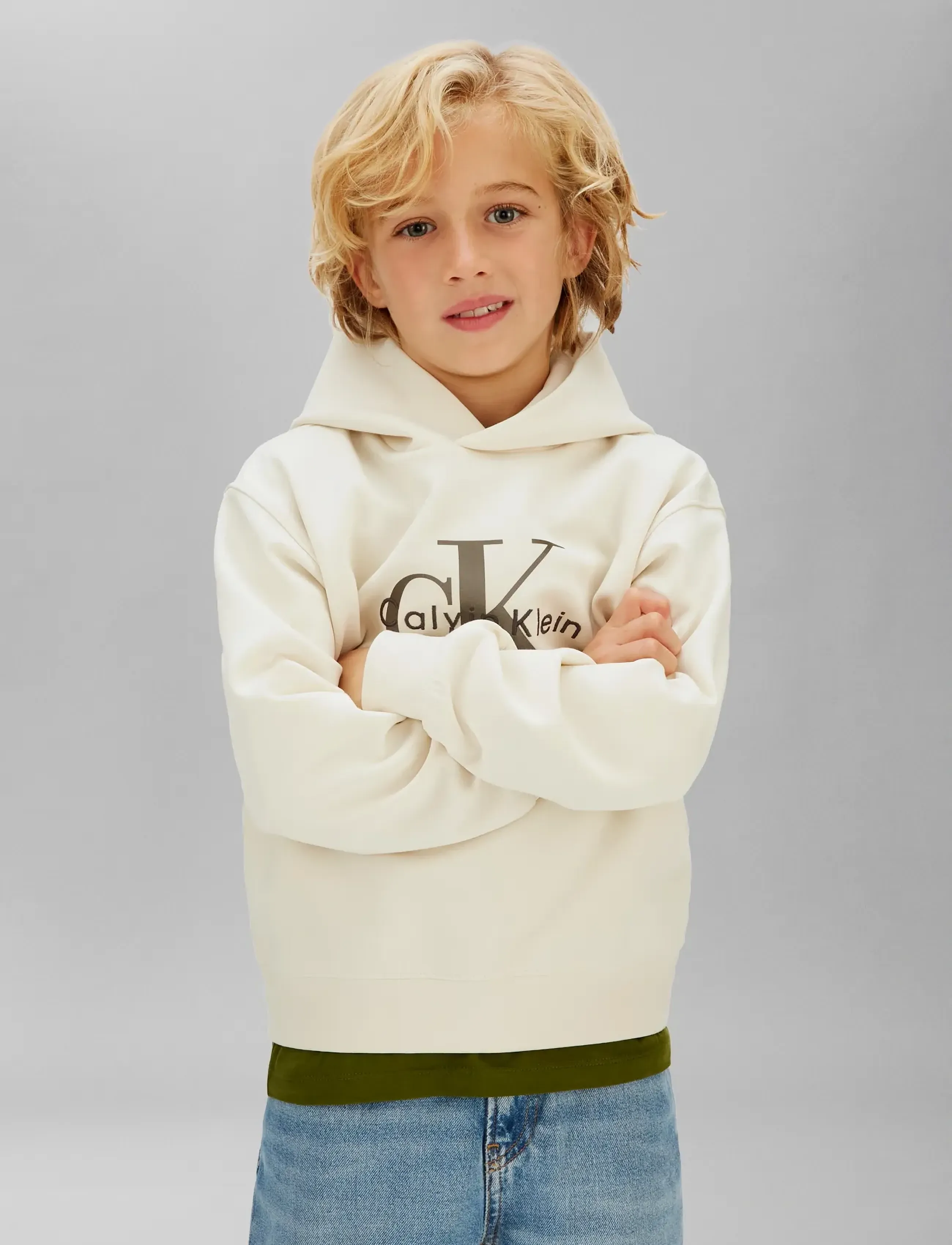Calvin Klein - LIGHT MONOLOGO HOODIE - whitecap gray - 4