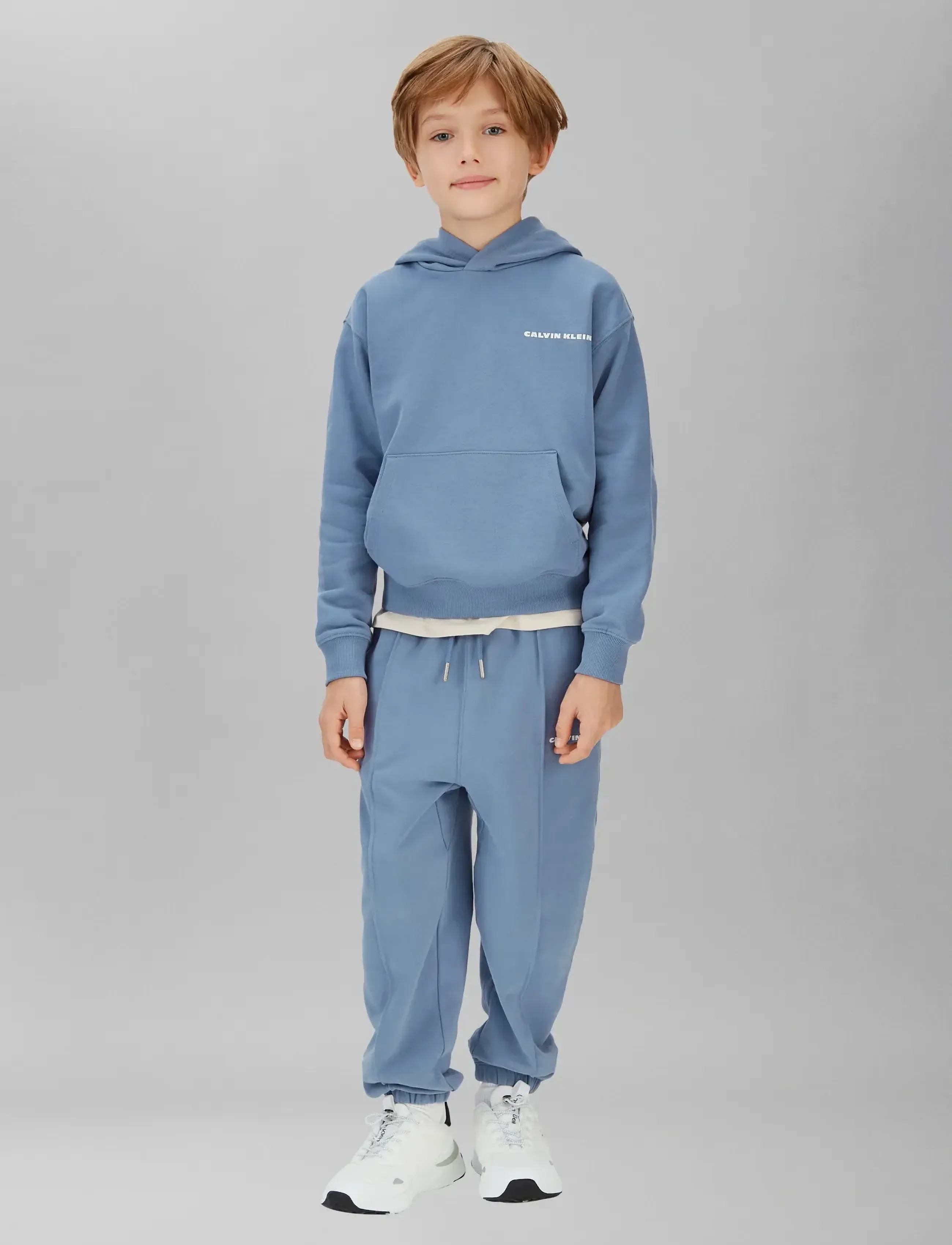 Calvin Klein RELAXED BACK AW HOODIE - Riided - SATIN BLUE / blue