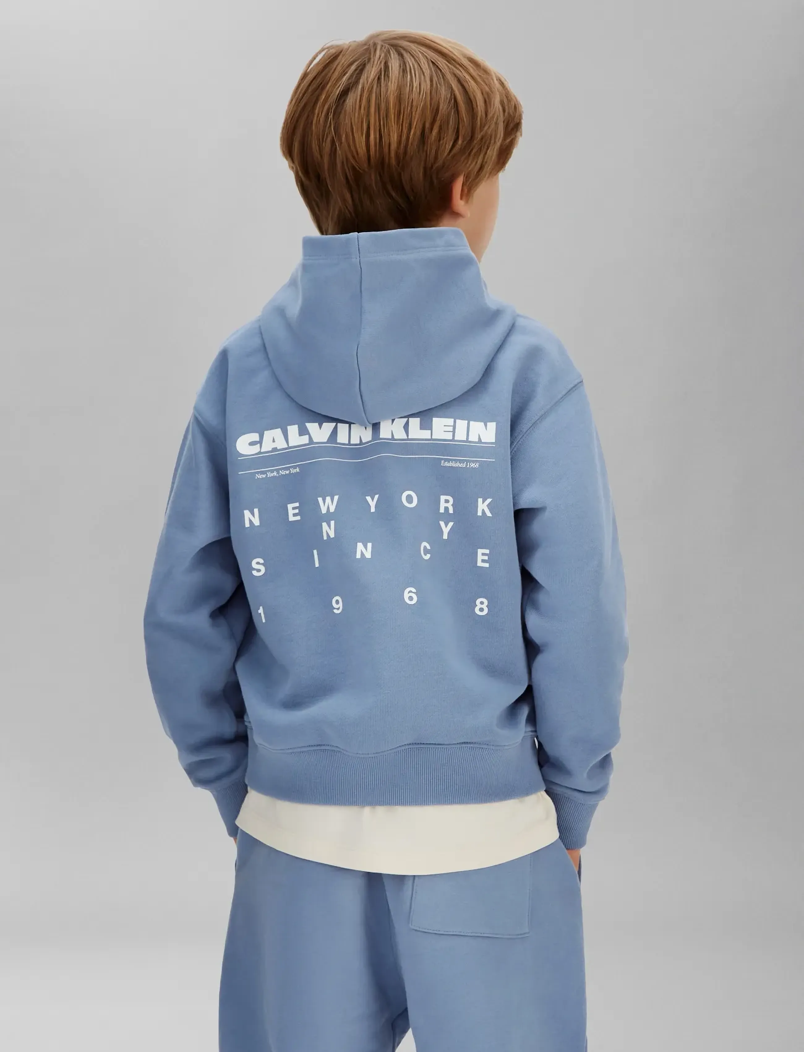 Calvin Klein - RELAXED BACK AW HOODIE - hupparit - satin blue - 2