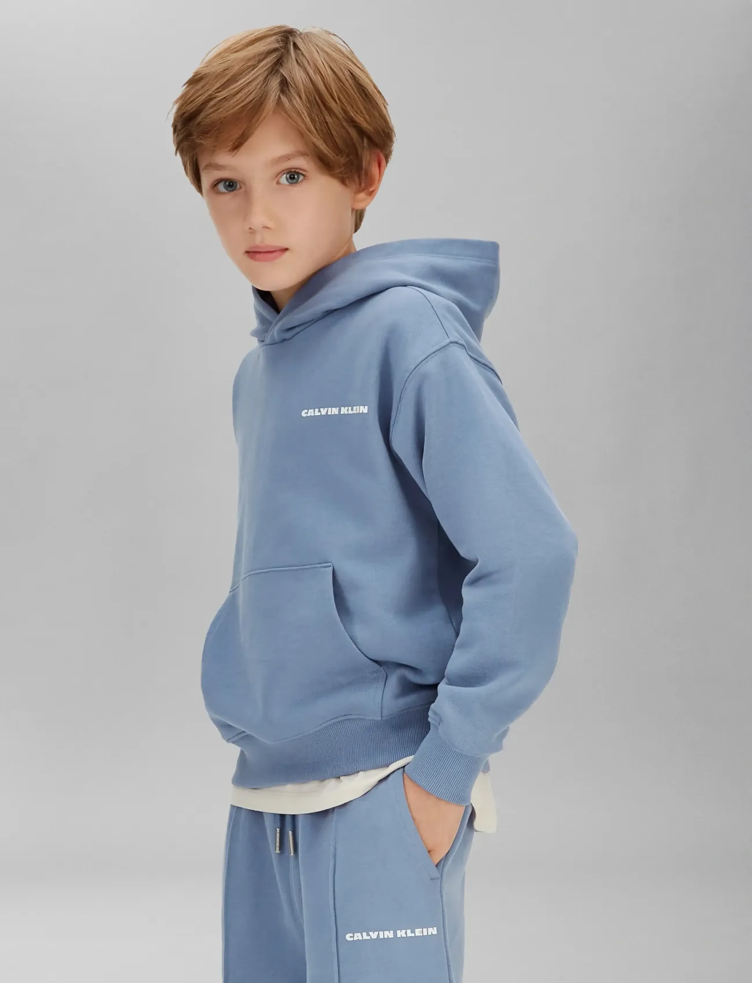 Calvin Klein - RELAXED BACK AW HOODIE - hupparit - satin blue - 3