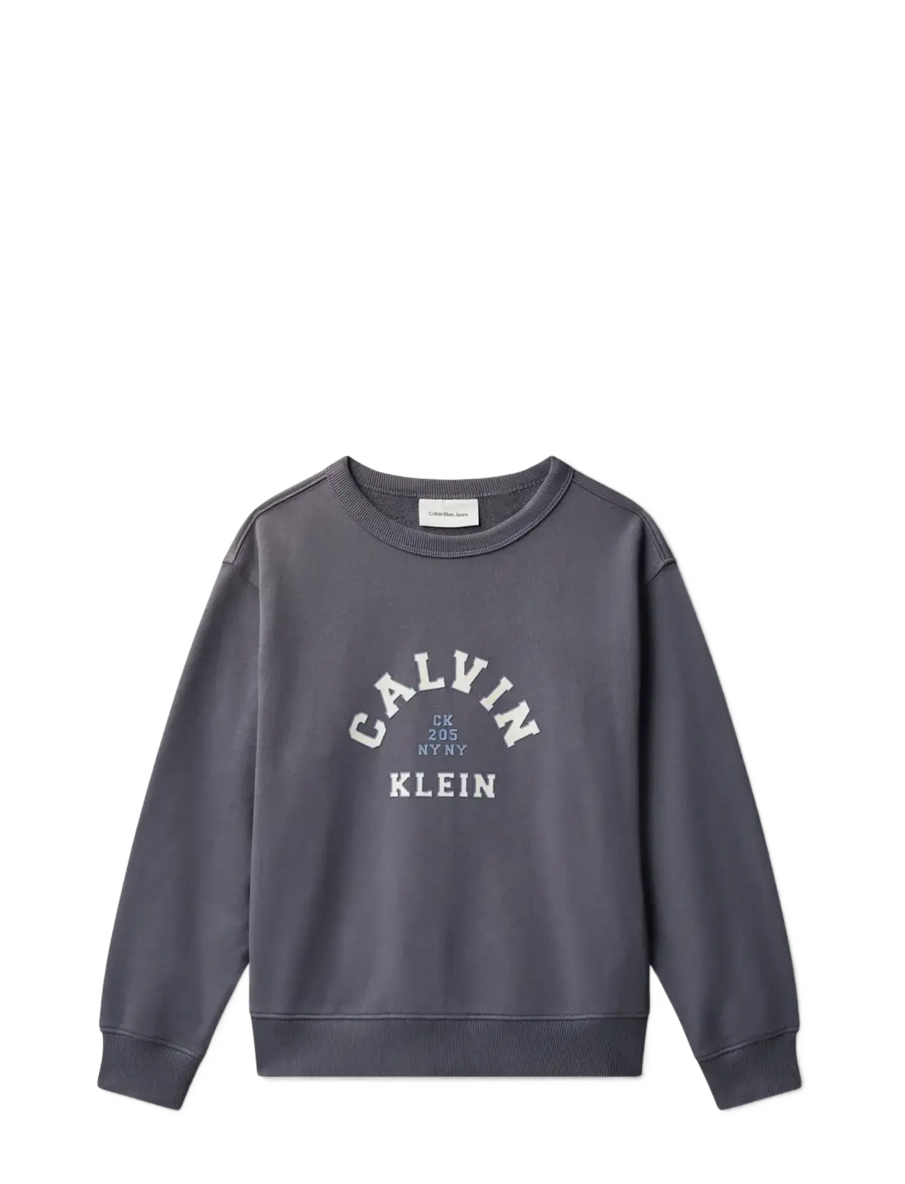 Calvin Klein VARSITY CN SWEATSHIRT - Riided - COAL / grey