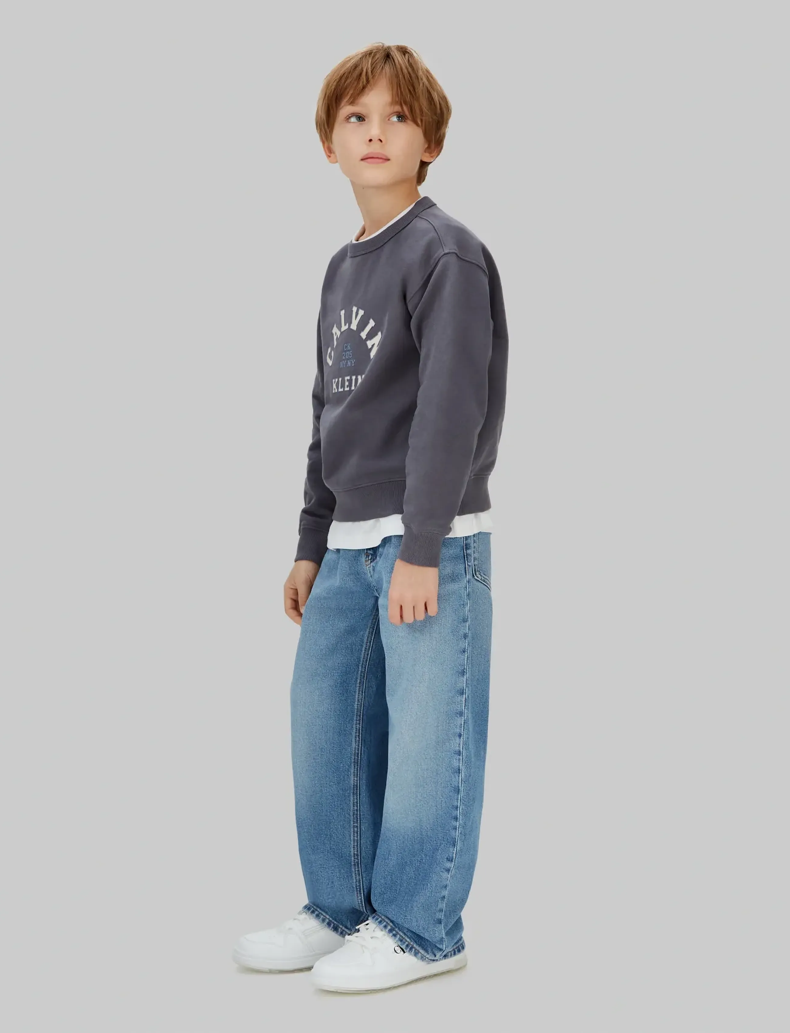 Calvin Klein - VARSITY CN SWEATSHIRT - sweatshirts - coal - 3