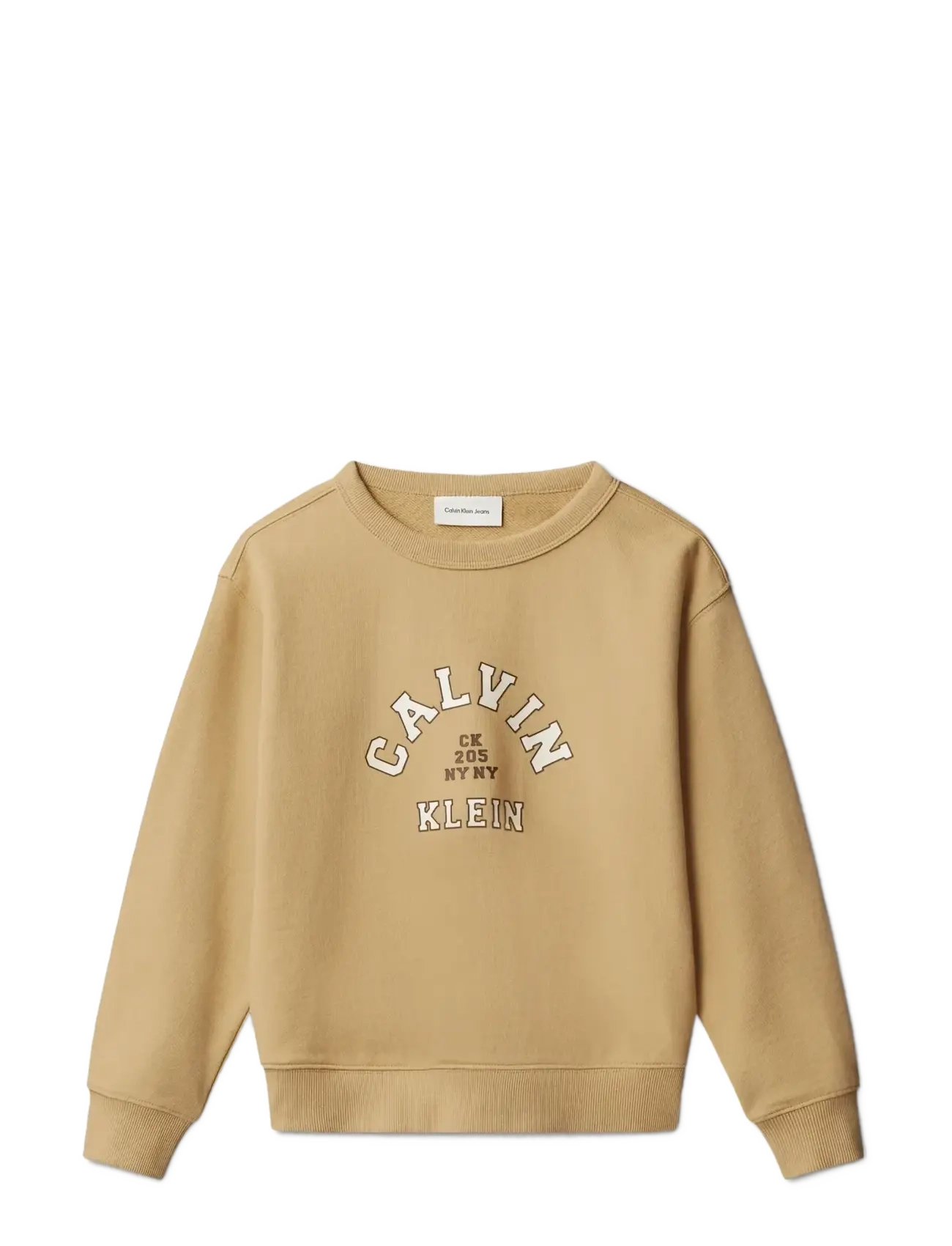 CALVIN KLEIN Varsity Cn Sweatshirt Beige - 116 - Kinder