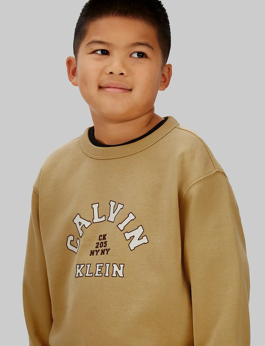 Calvin Klein - VARSITY CN SWEATSHIRT - sweatshirts - sandy beige - 4