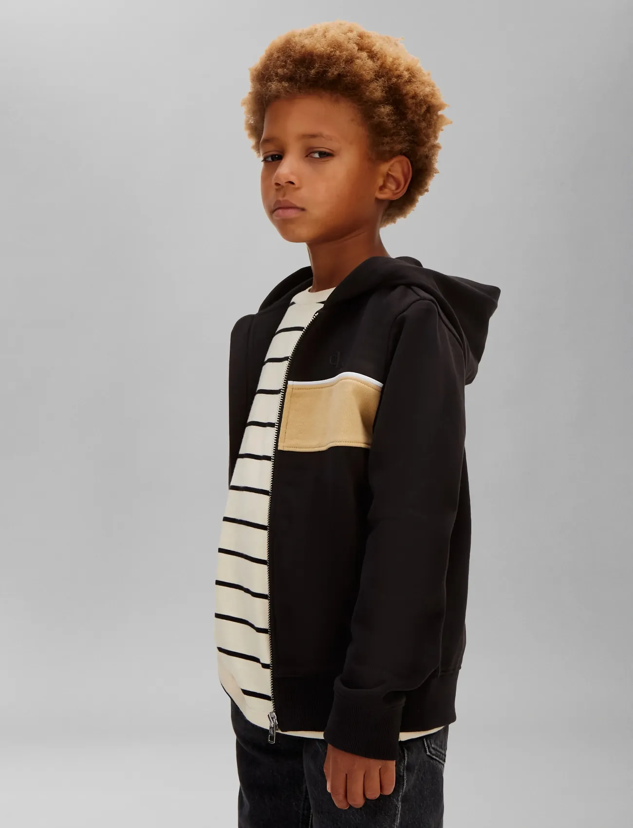 Calvin Klein - PANEL COLORBLOCK ZIPTHRU HOODIE - ck black - 3