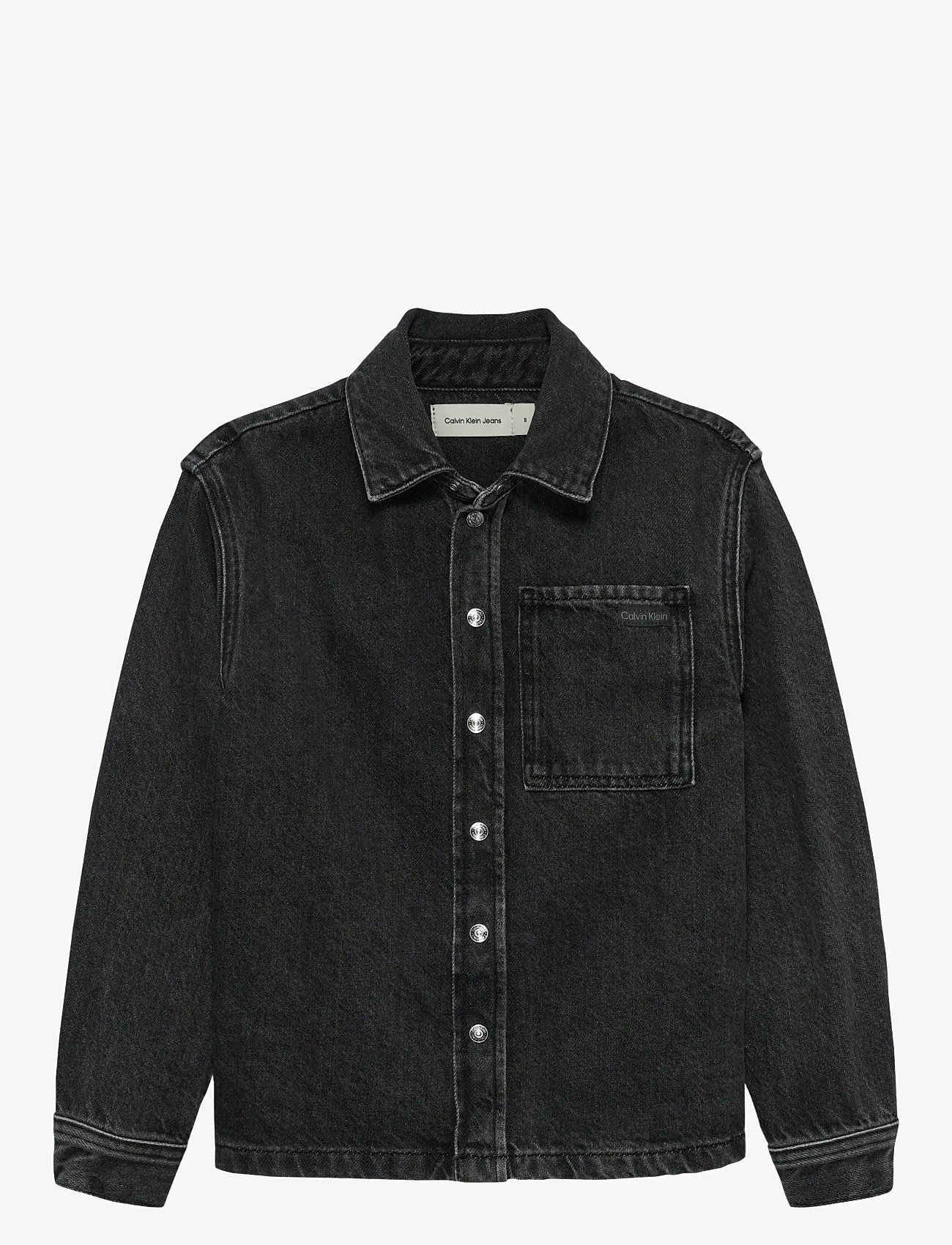 Calvin Klein - OPTIC WASHED BLACK SHIRT - langærmede skjorter - optic washed black - 0