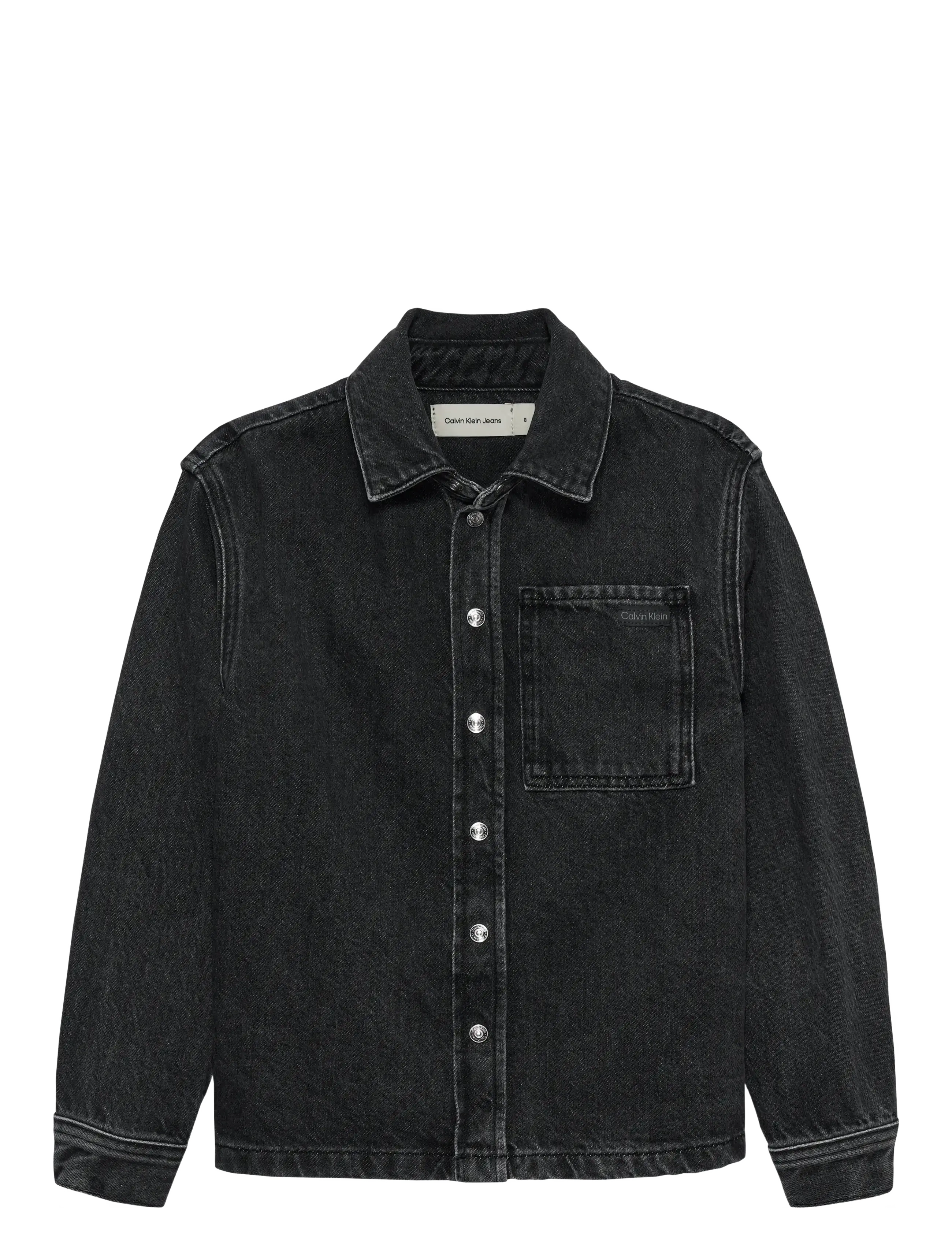 Calvin Klein OPTIC WASHED BLACK SHIRT - Overdele - OPTIC WASHED BLACK / black