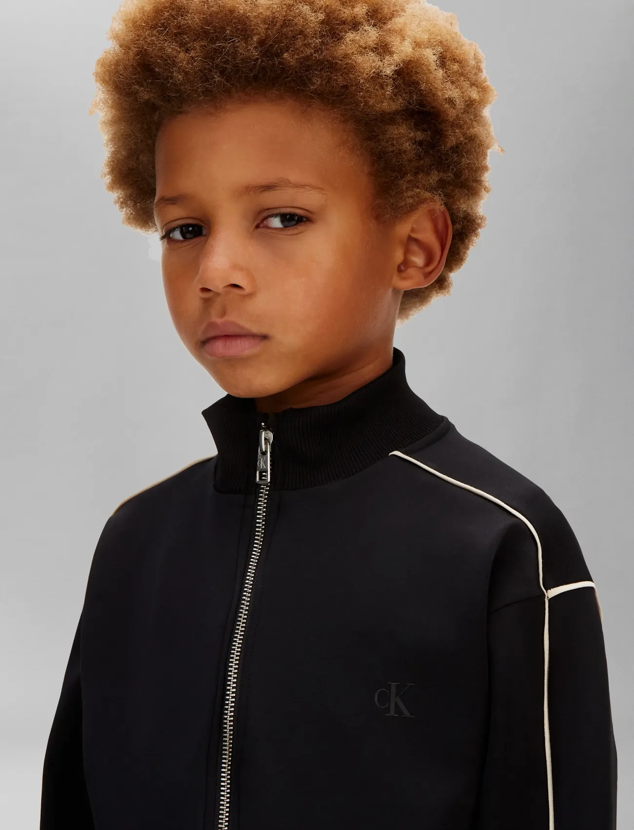 Calvin Klein - PIPING ZIPTHRU - sweatshirts - ck black - 4