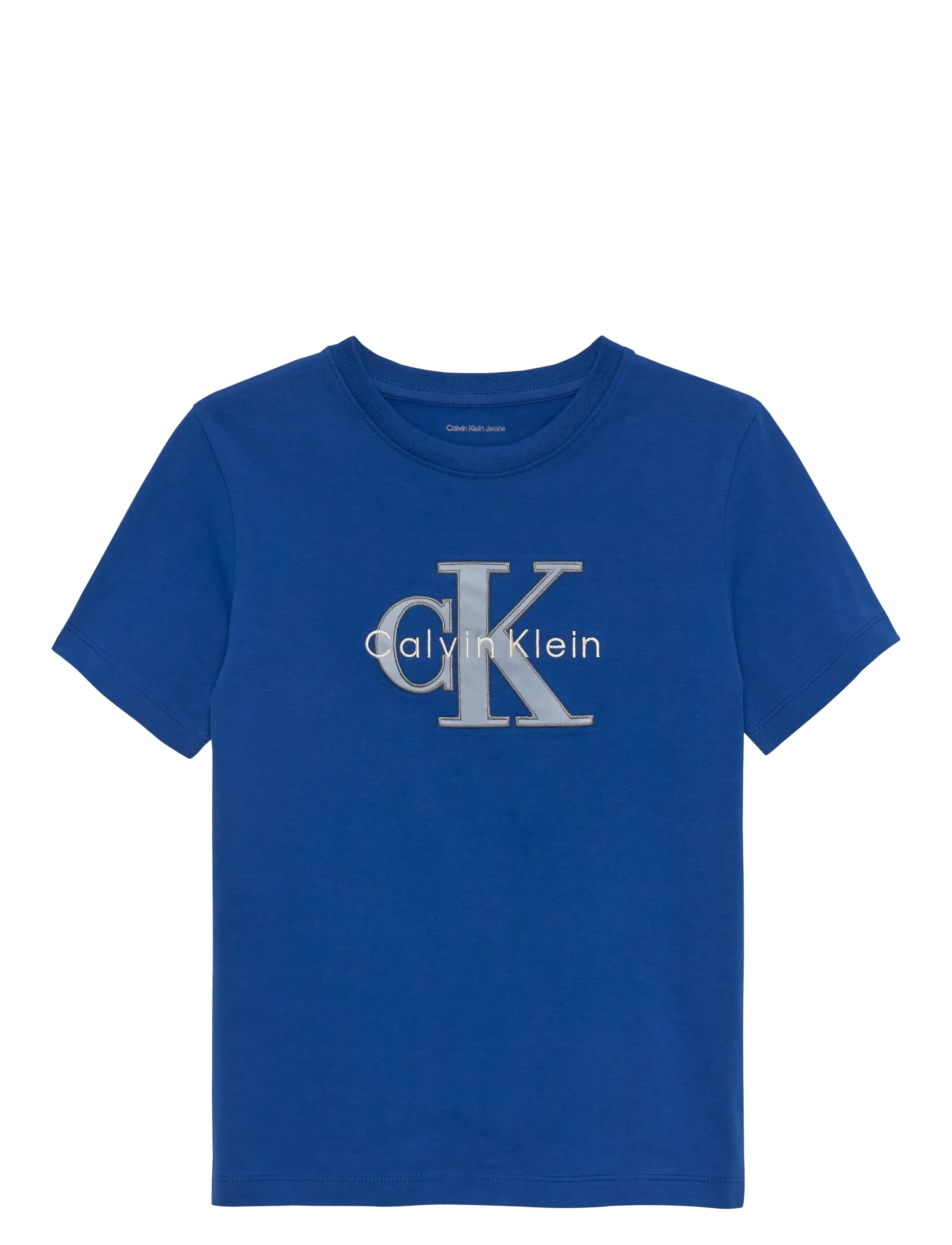 Calvin Klein MSW MONOLOGO S/S T-SHIRT - Toppe og t-shirts - ADMIRAL BLUE / blue