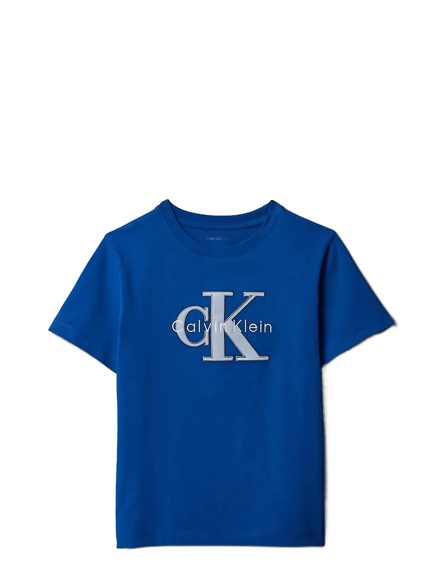 Calvin Klein - MSW MONOLOGO S/S T-SHIRT - kurzärmelige - admiral blue - 0