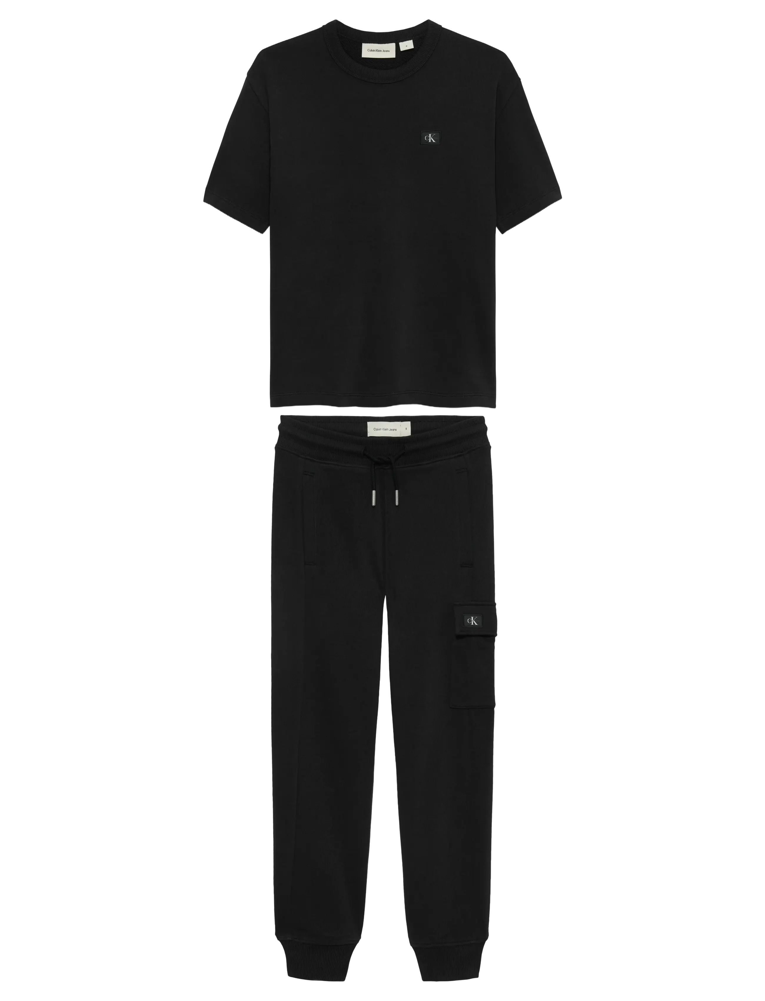 Calvin Klein PEACH CO TERRY S/S HWK SET - Sets - CK BLACK / black