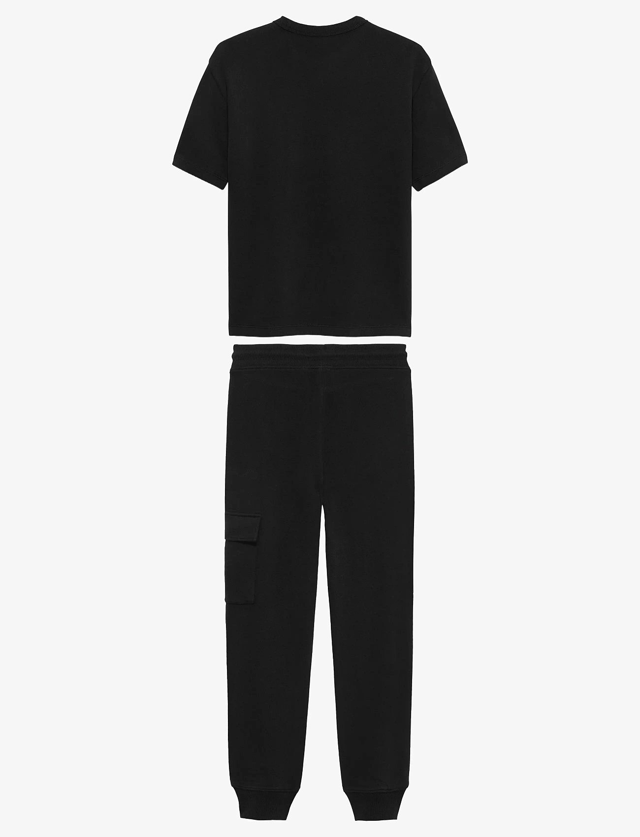 Calvin Klein - PEACH CO TERRY S/S HWK SET - setit, joissa lyhythihainen t-paita - ck black - 1