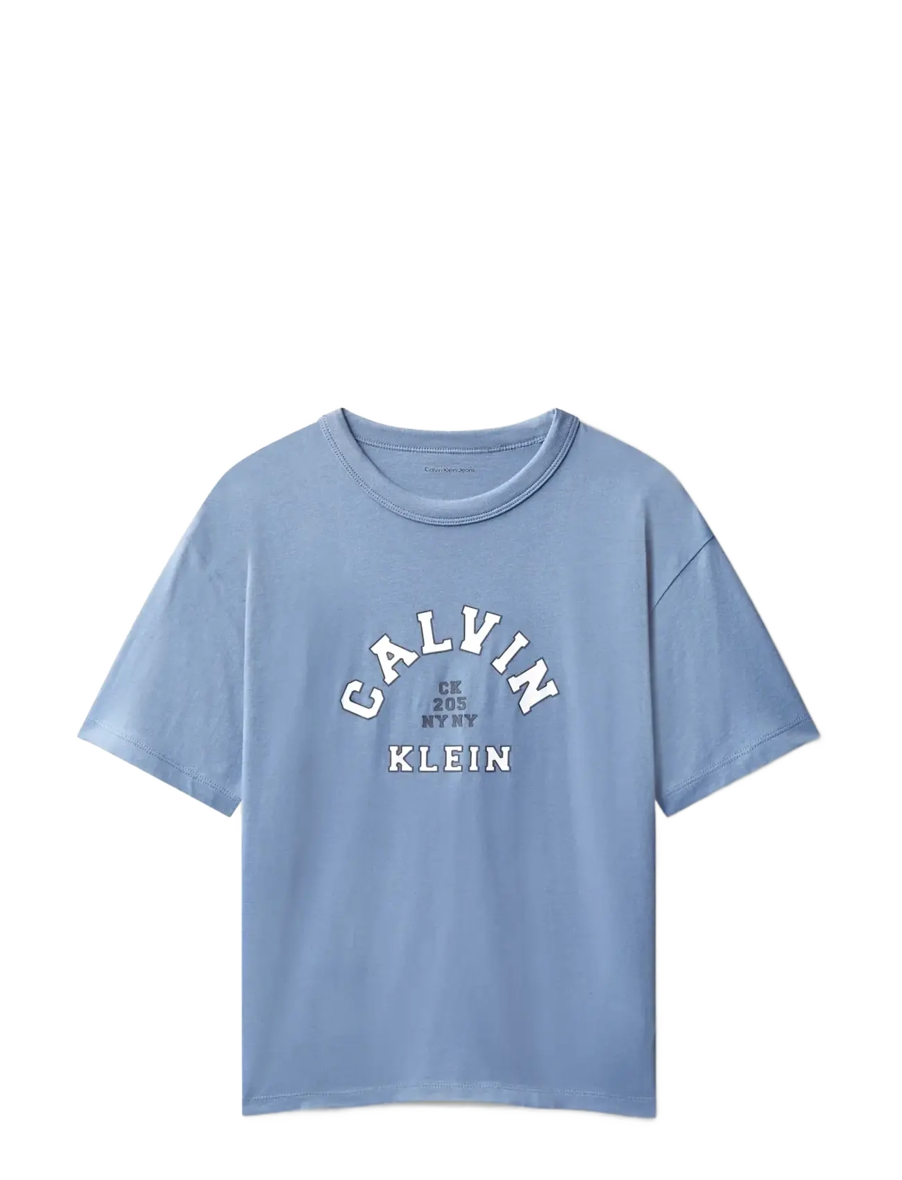 Calvin Klein VARSITY GRAPHIC T-SHIRT S/S - Riided - SATIN BLUE / blue