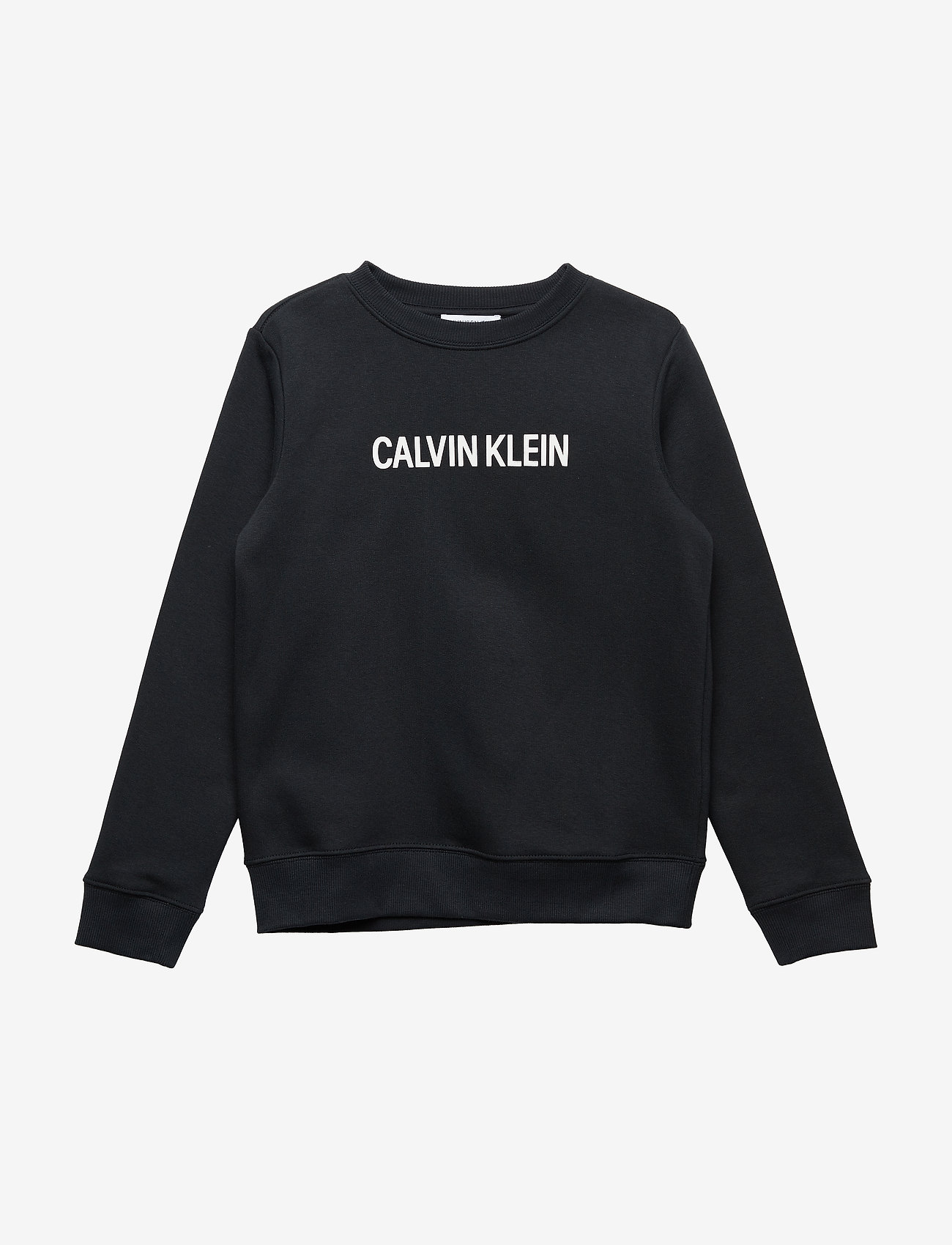 Calvin Klein - LOGO BRUSHED CREW NE - black beauty - 0