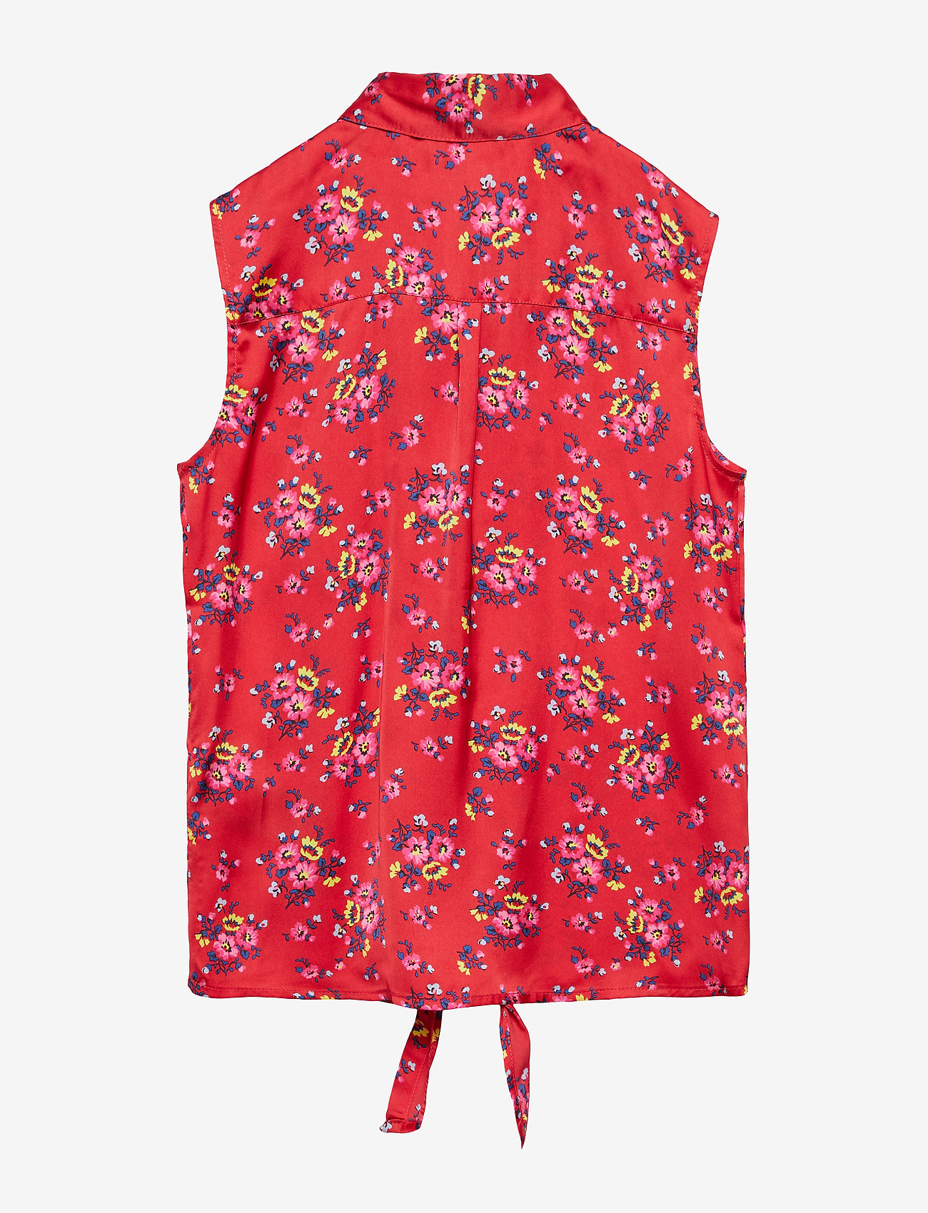 Calvin Klein - SATIN FLOWER FRONT KNOT TOP - racing red - 1