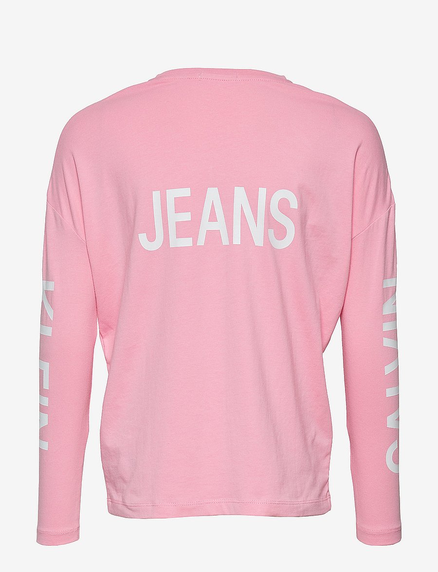Calvin Klein - LONG SLEEVE LOGO GIR - begonia pink - 1