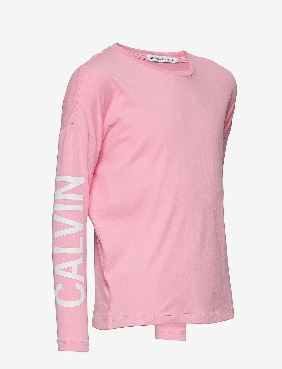 Calvin Klein - LONG SLEEVE LOGO GIR - begonia pink - 2