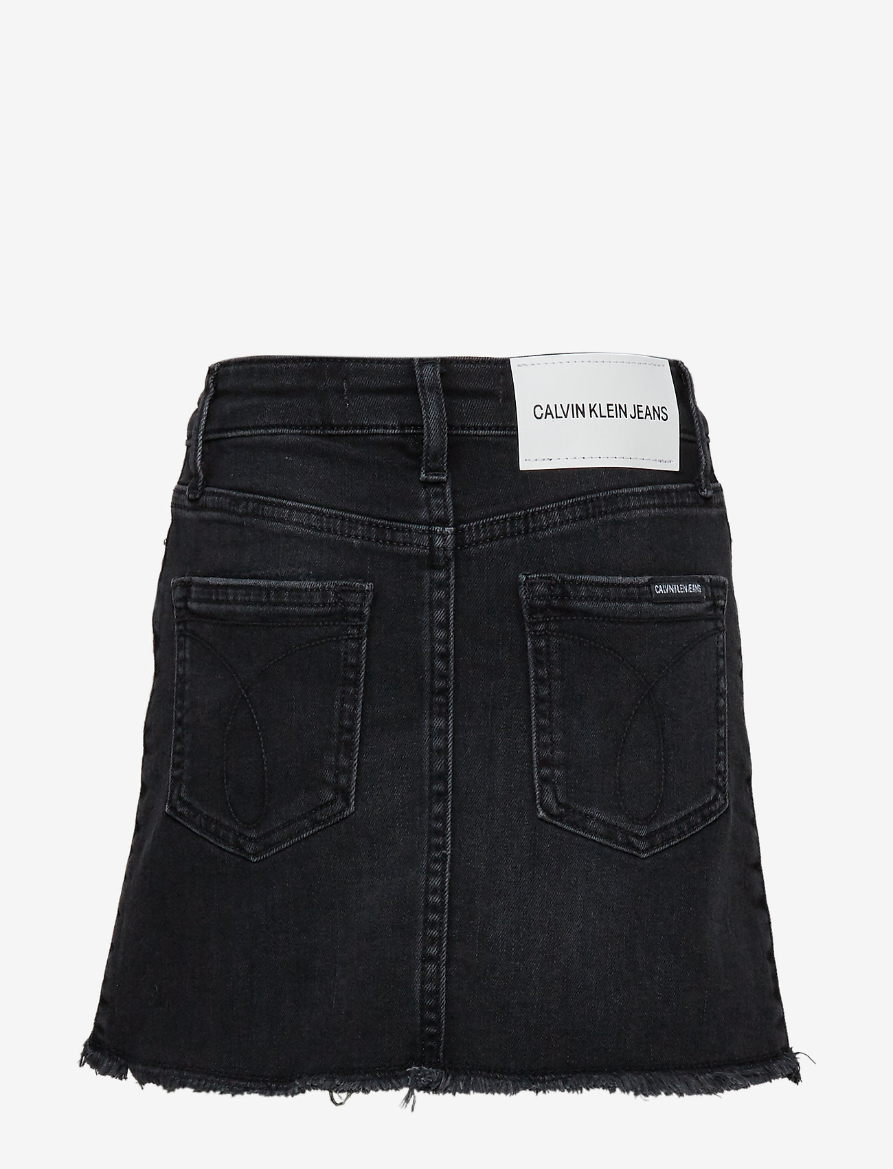 Calvin Klein - A LINE SKIRT WORN BLACK STRETCH - worn black stretch - 1