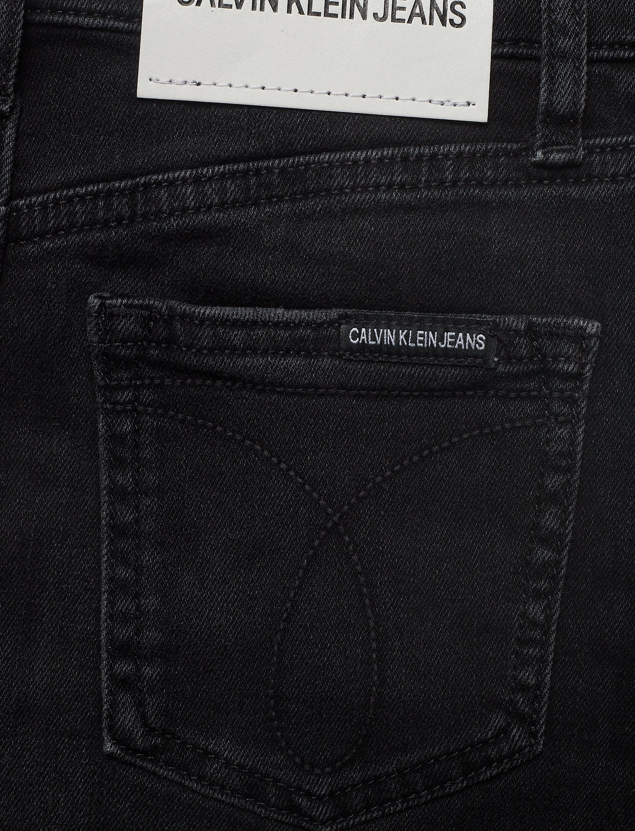 Calvin Klein - A LINE SKIRT WORN BLACK STRETCH - worn black stretch - 4
