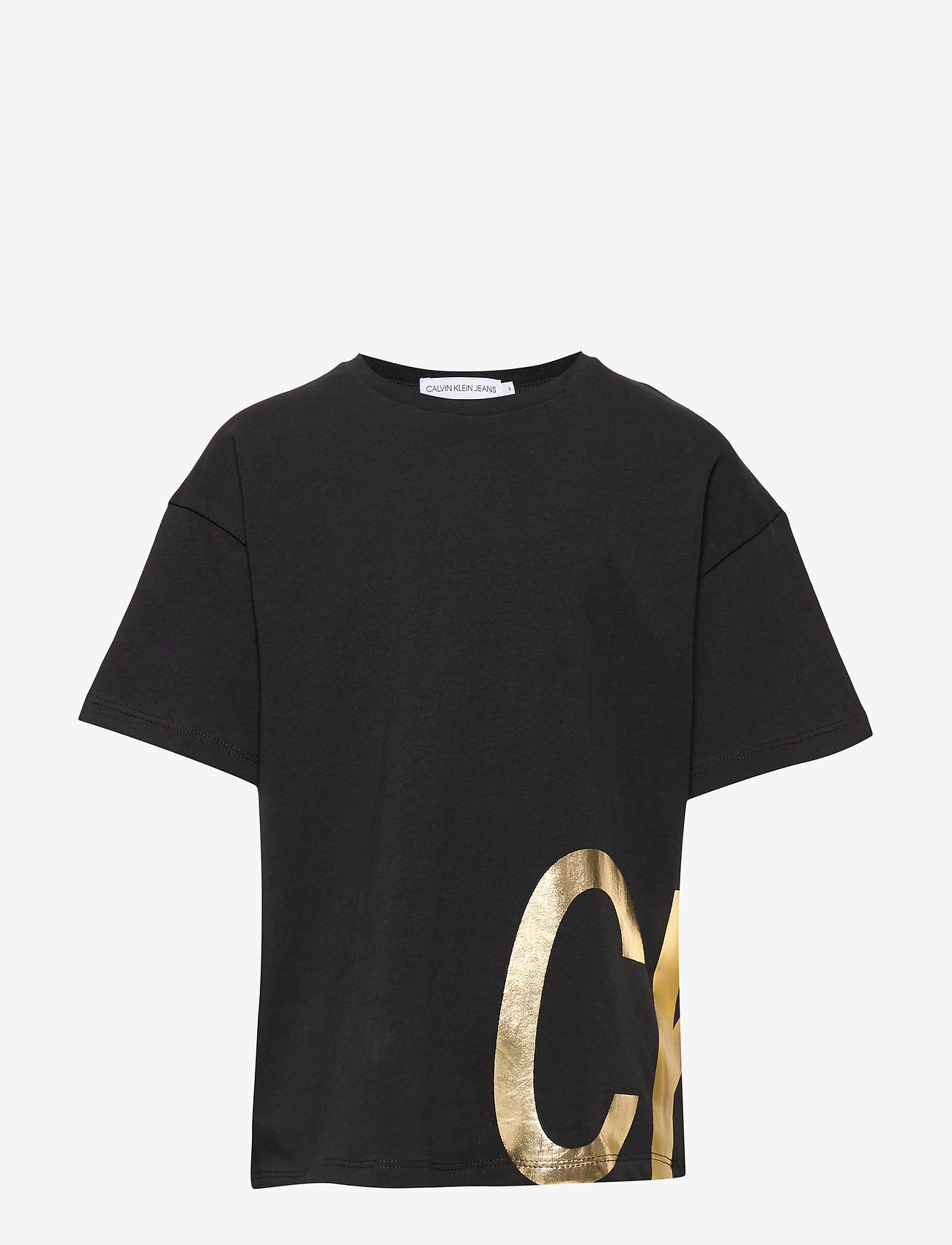 Calvin Klein - BOXY FOIL CK SS T-SHIRT - black beauty - 0