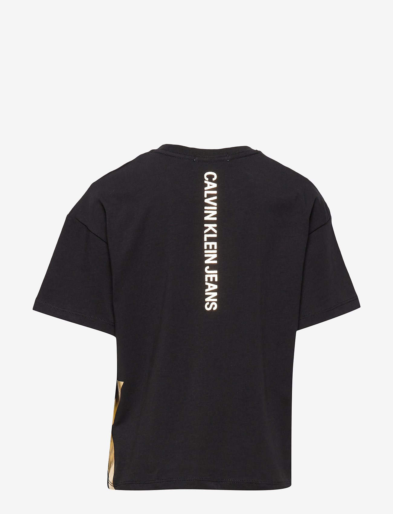 Calvin Klein - BOXY FOIL CK SS T-SHIRT - black beauty - 1