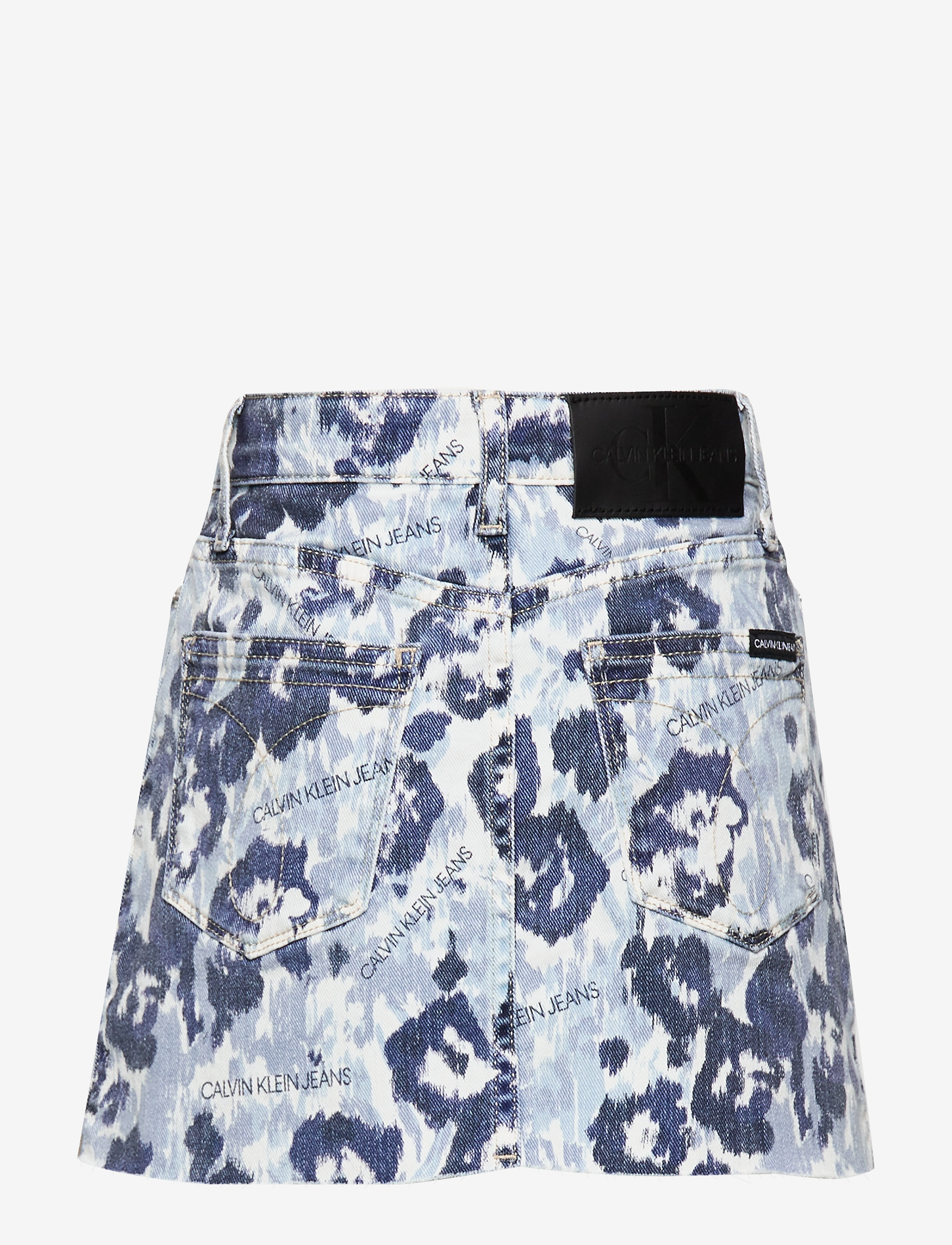 Calvin Klein - A-LINE SKIRT W FLOWER BL COM - waterflower blue comfort - 1