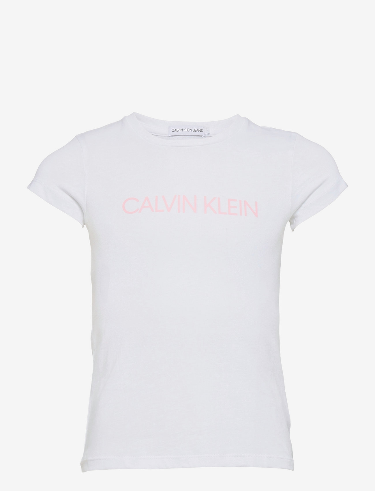 Calvin Klein - INSTITUTIONAL SLIM T-SHIRT - white / sand rose - 0