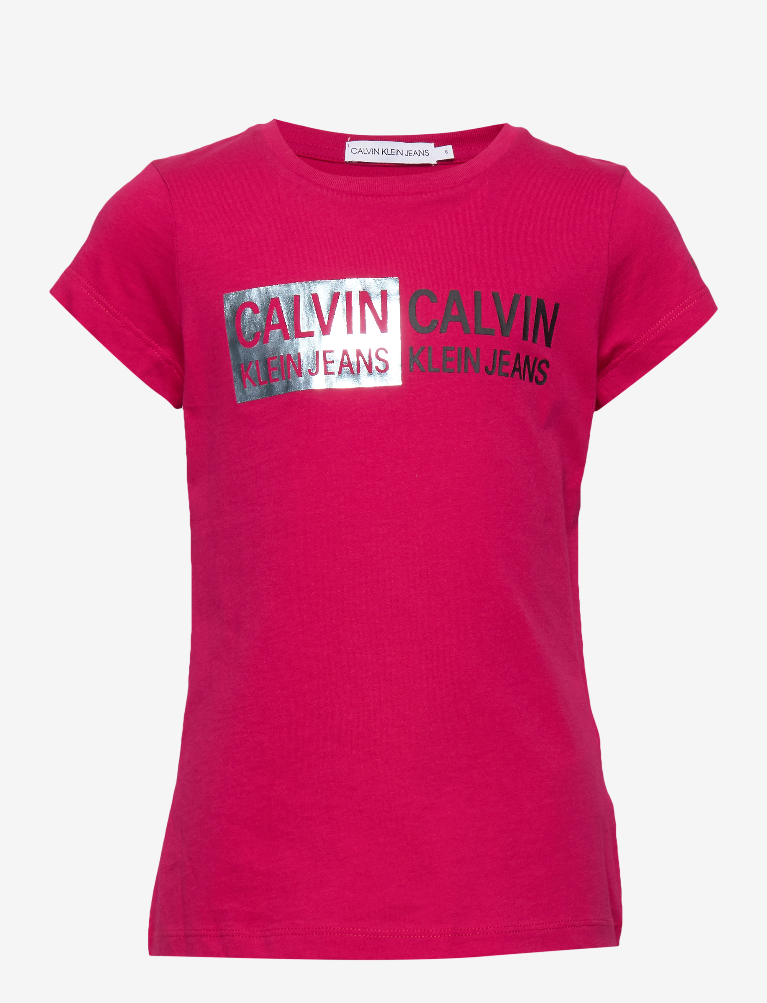 Calvin Klein - STAMP LOGO SLIM FIT SS T-SHIRT - petunia pink - 0