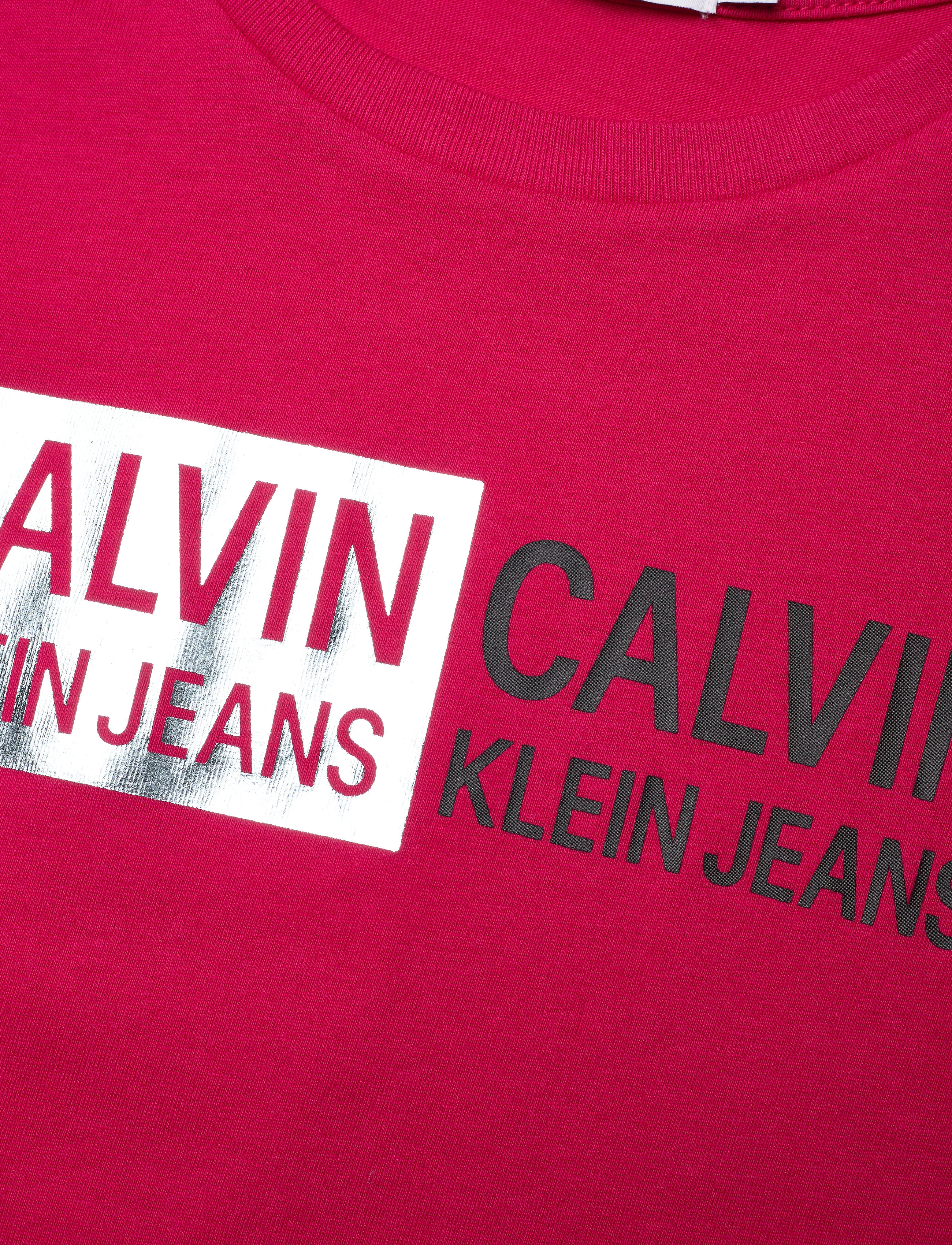Calvin Klein - STAMP LOGO SLIM FIT SS T-SHIRT - petunia pink - 2