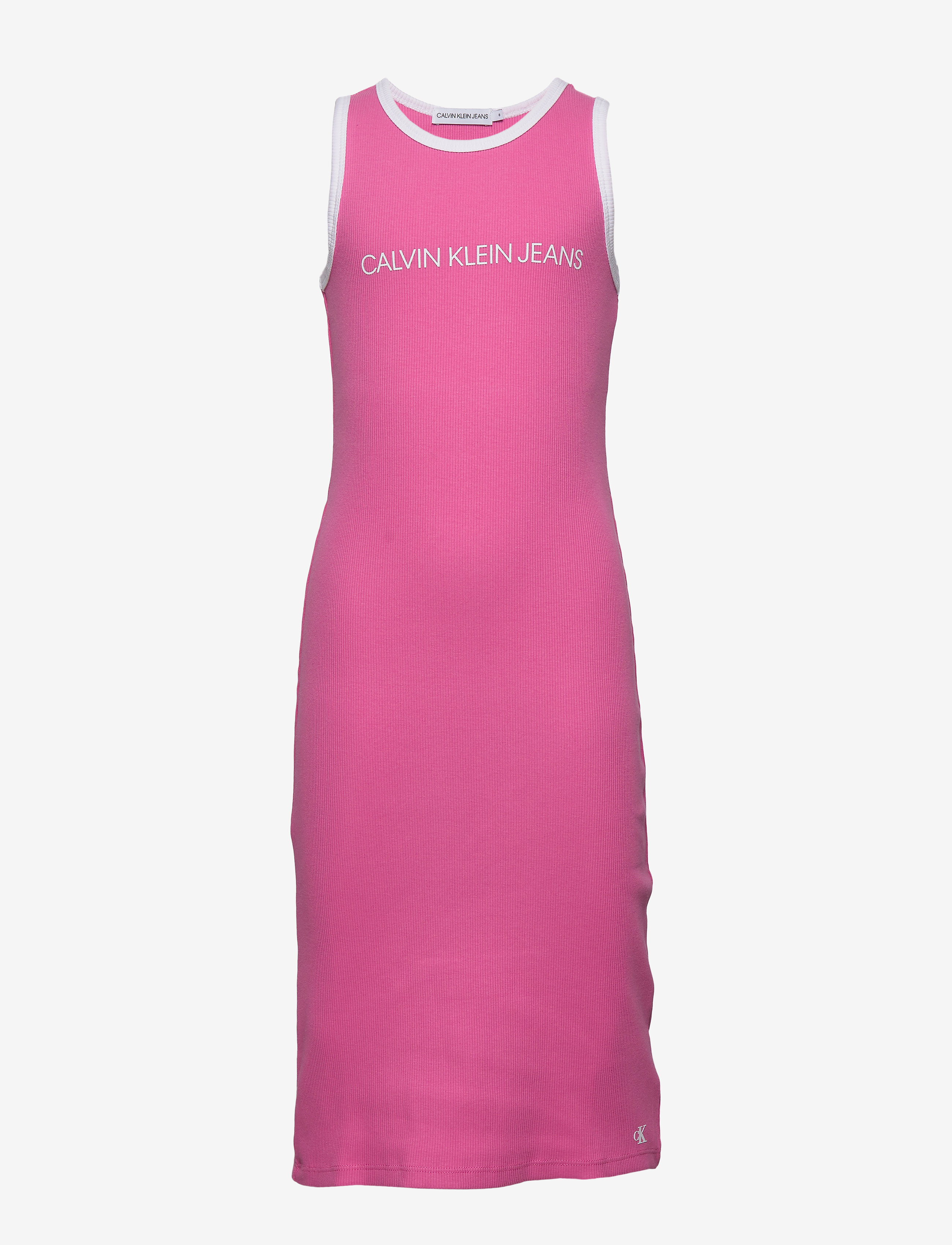 Calvin Klein - INSTITUTIONAL RIB TANK DRESS - vivid pink - 0
