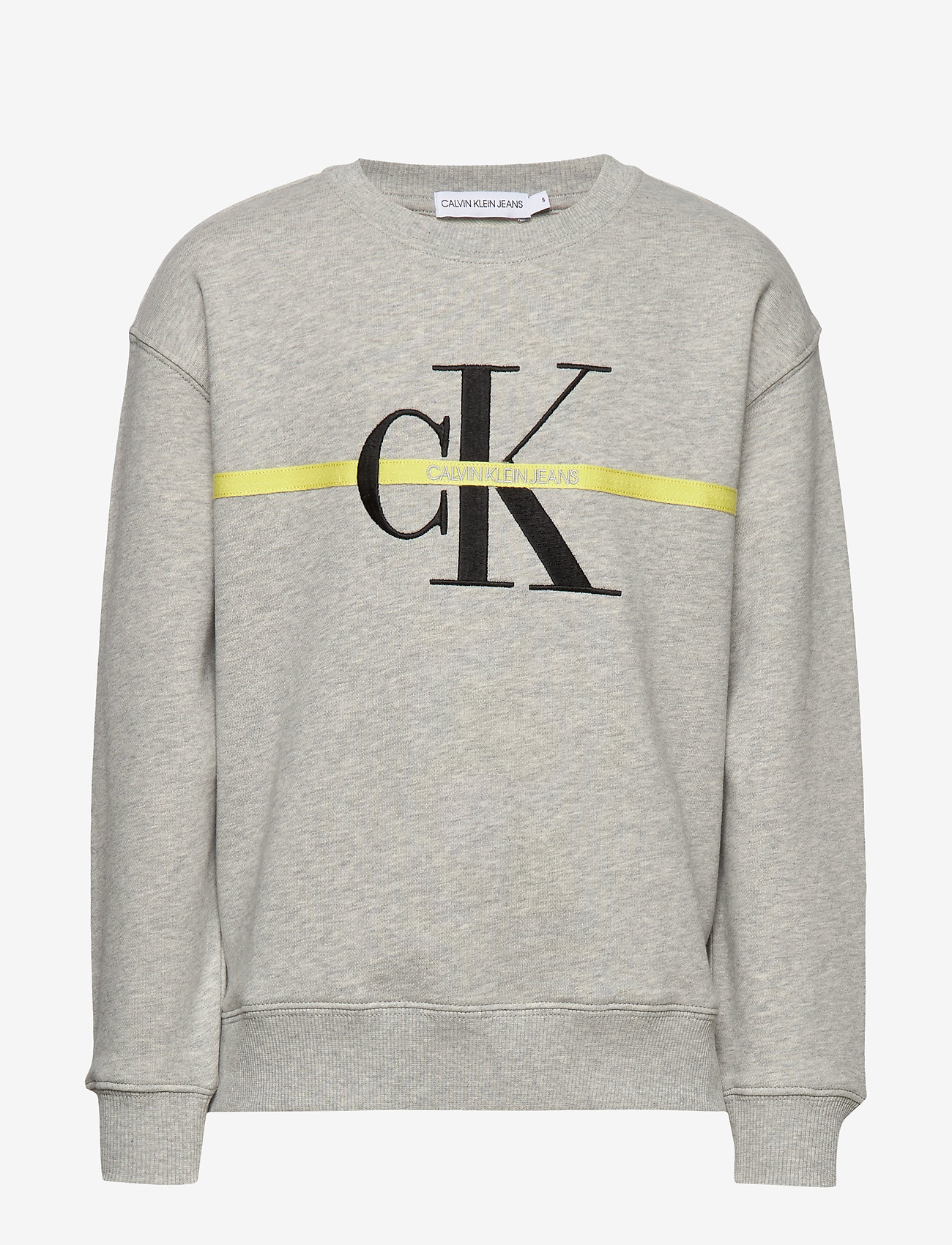 Calvin Klein - MONOGRAM STRIPE SWEATSHIRT - light grey heather - 0