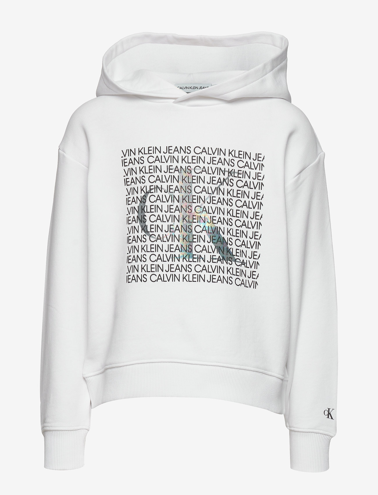 Calvin Klein - IRIDESCENT LOGO HOODIE - bright white - 0