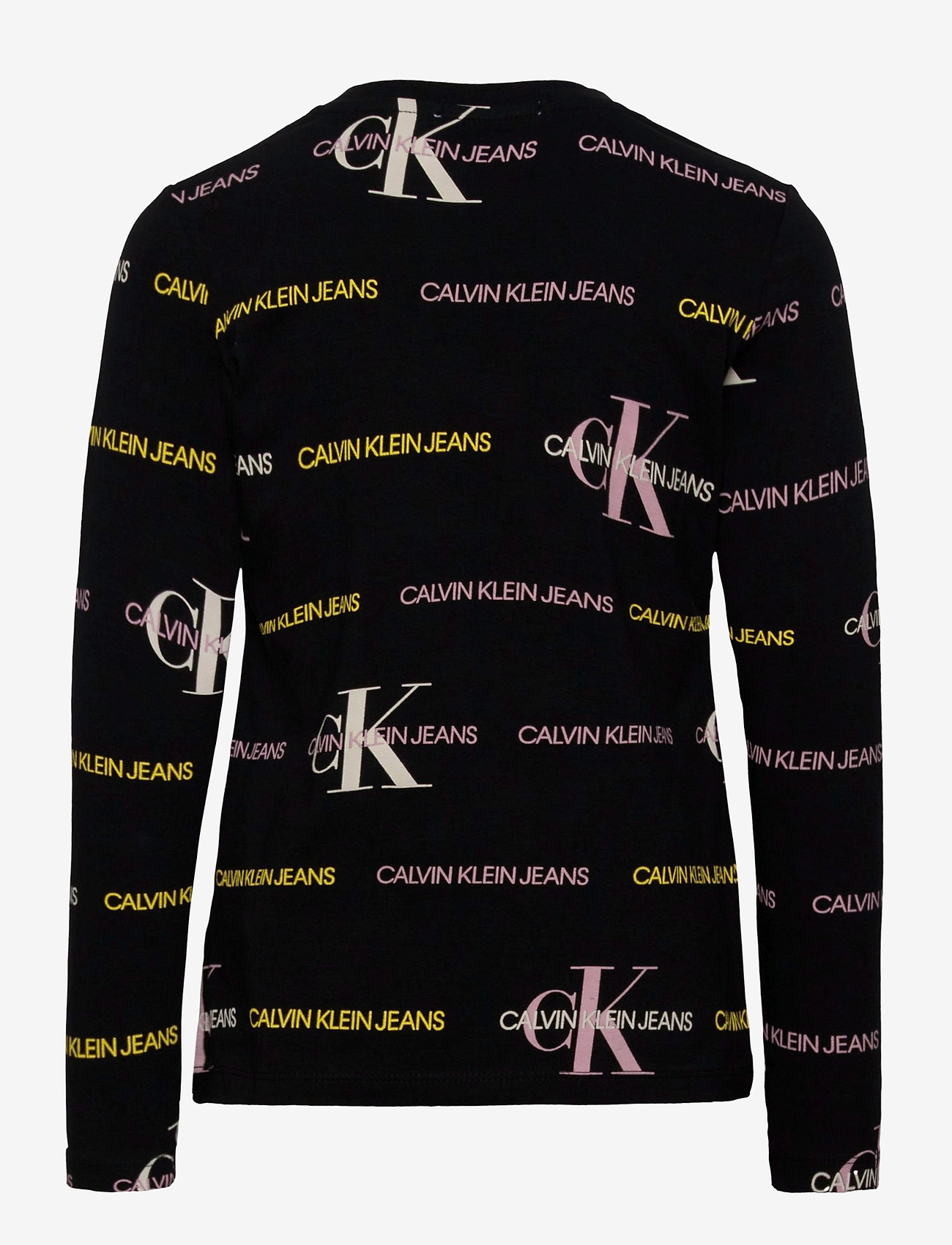 Calvin Klein - MIX LOGO ALLOVER SLIM LS T-SHIRT - ck black multicolor logo - 1