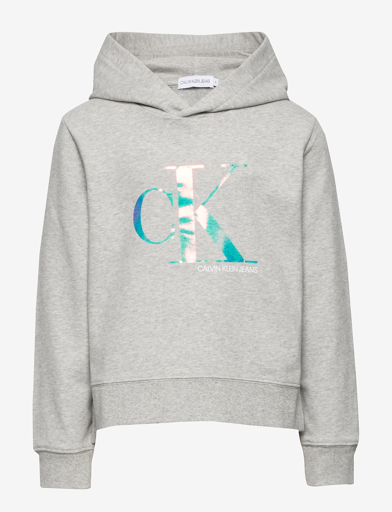 Calvin Klein - SEASONAL MONOGRAM HOODIE - light grey heather - 0
