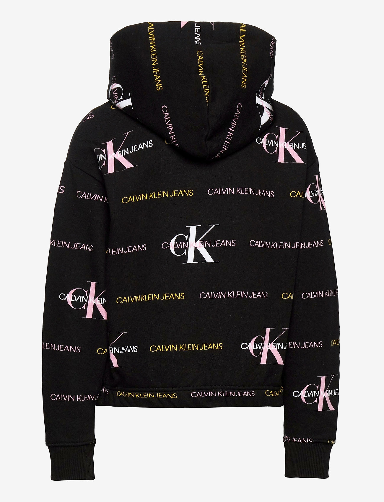 Calvin Klein - MIX LOGO ALLOVER HOODIE - ck black multicolor logo - 1