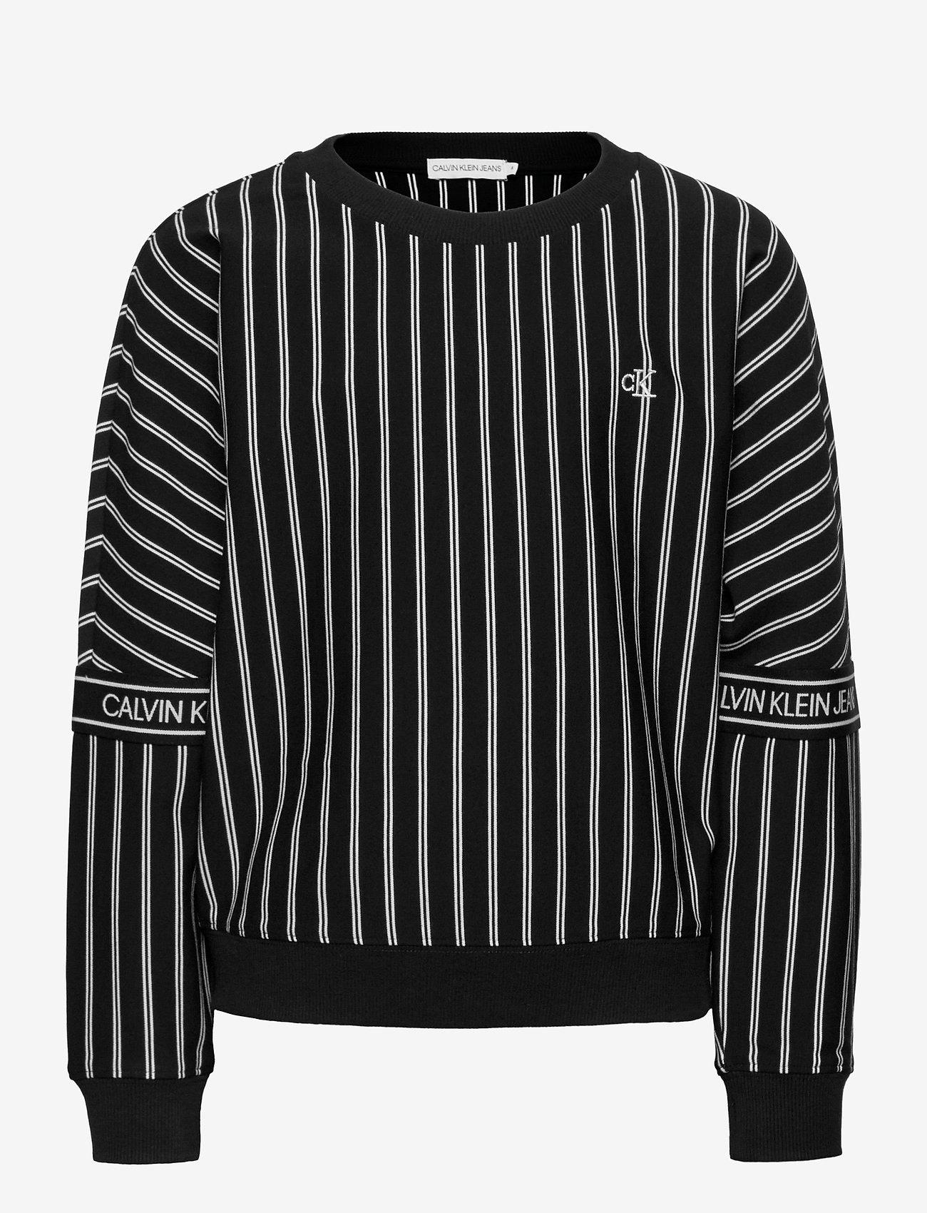 Calvin Klein - STRIPE LOGO TAPE SWEATSHIRT - ck black city yd stripe - 0
