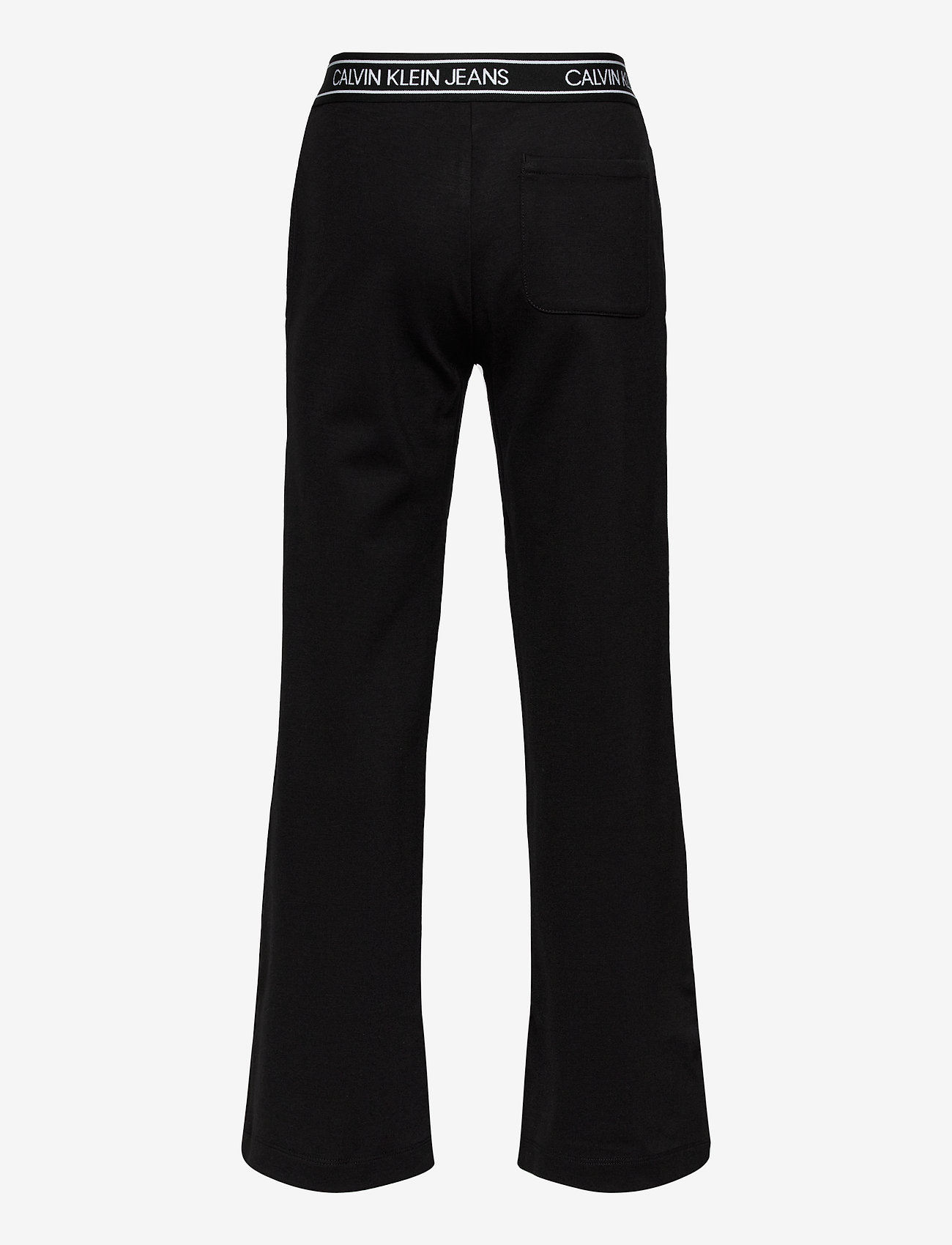 Calvin Klein - LOGO WAISTBAND WIDE PUNTO PANTS - ck black - 1