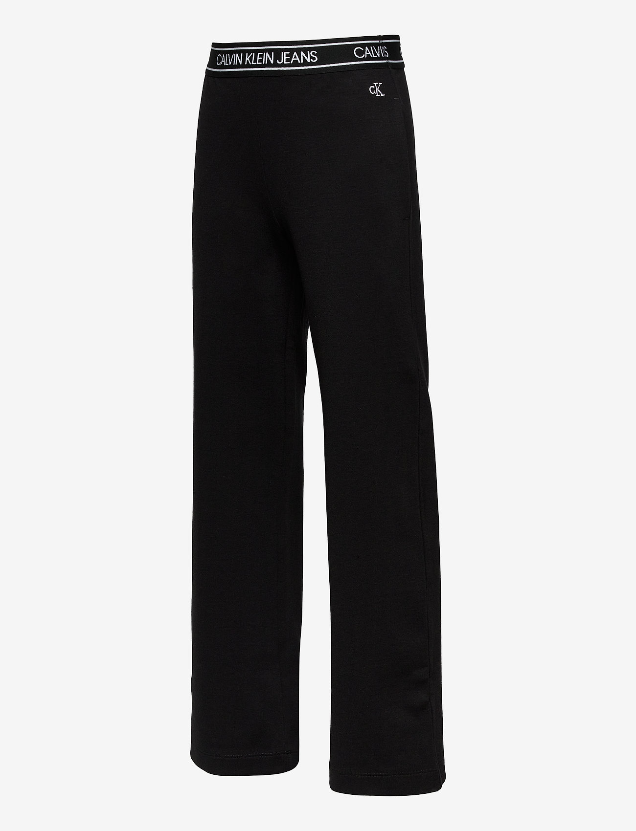 Calvin Klein - LOGO WAISTBAND WIDE PUNTO PANTS - ck black - 2