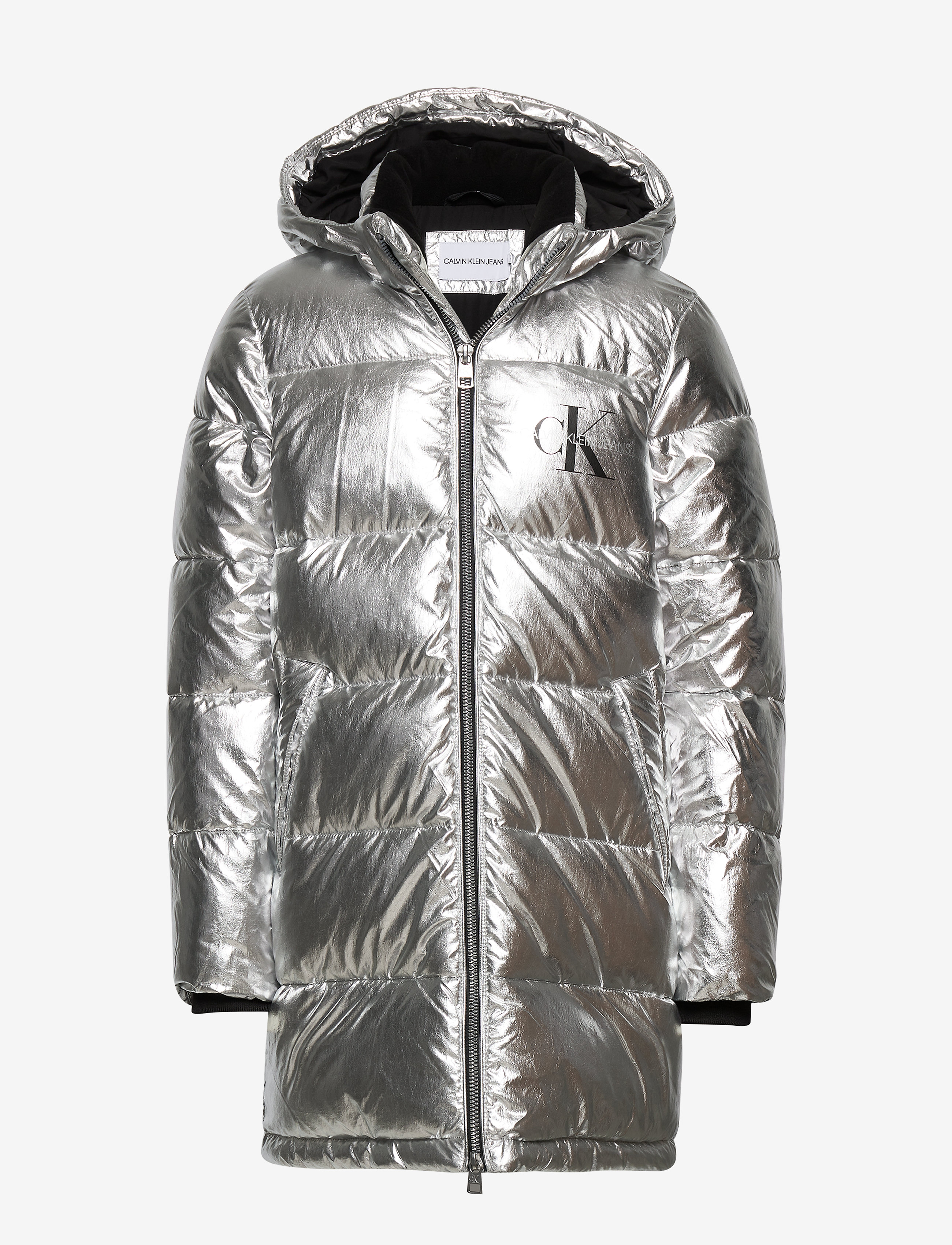 Calvin Klein - SILVER PUFFER LONG COAT - silver metallic - 0