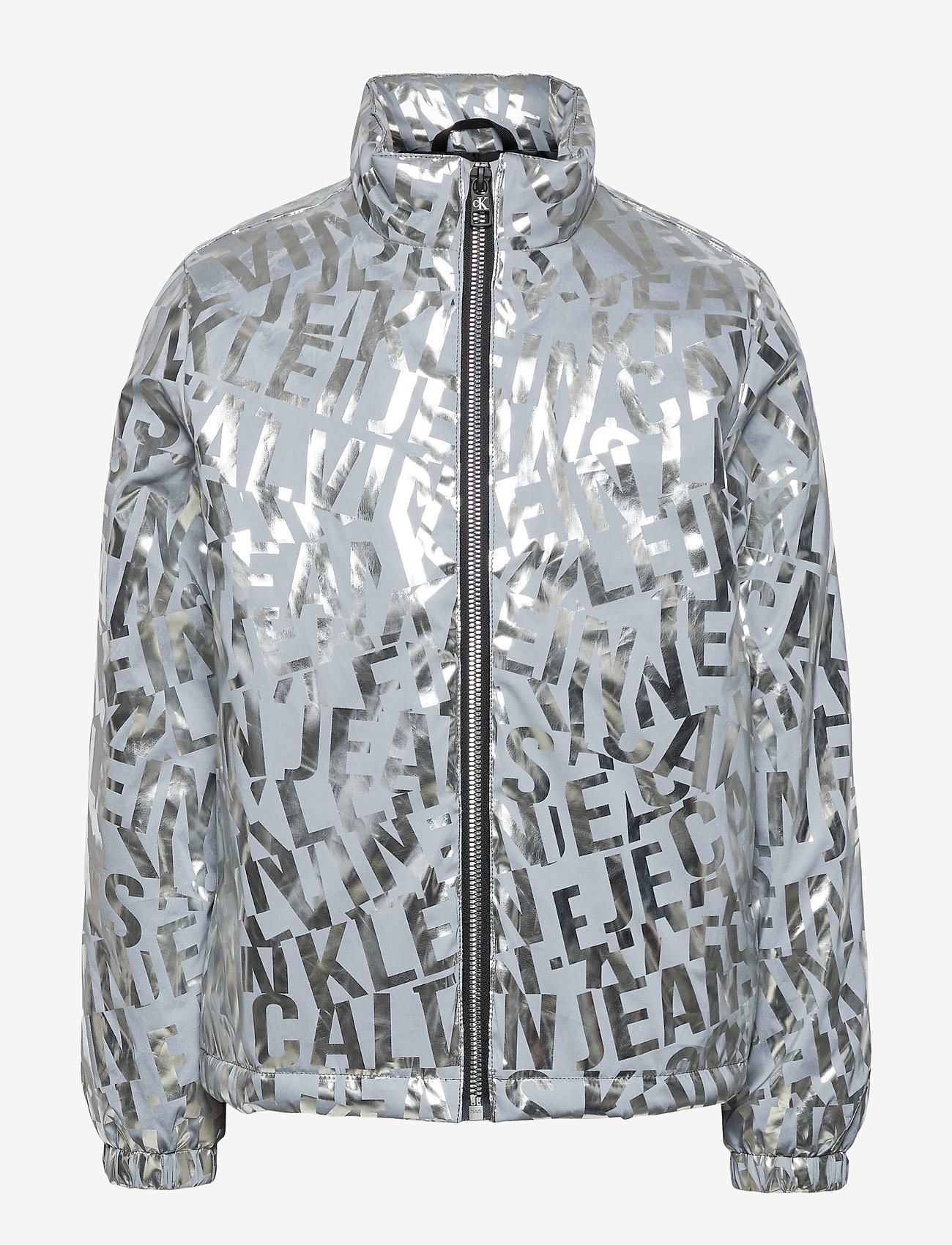 Calvin Klein Logo Metallic Jacket (Silver Foil Aop), ( €) | Large  selection of outlet-styles 