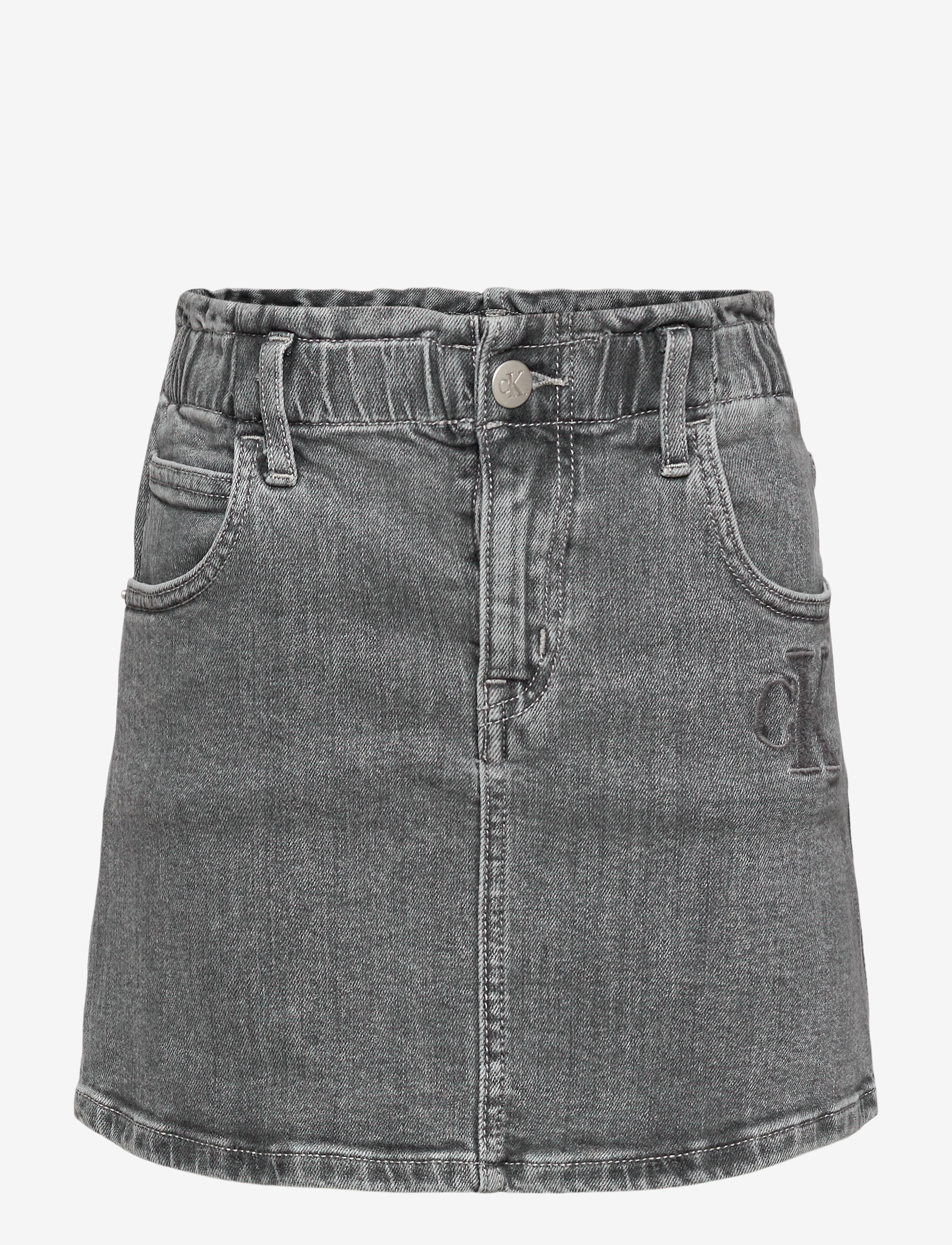 Calvin Klein - ELAS ALINE SKIRT AUT LGT G ST - authentic light grey stretch - 0