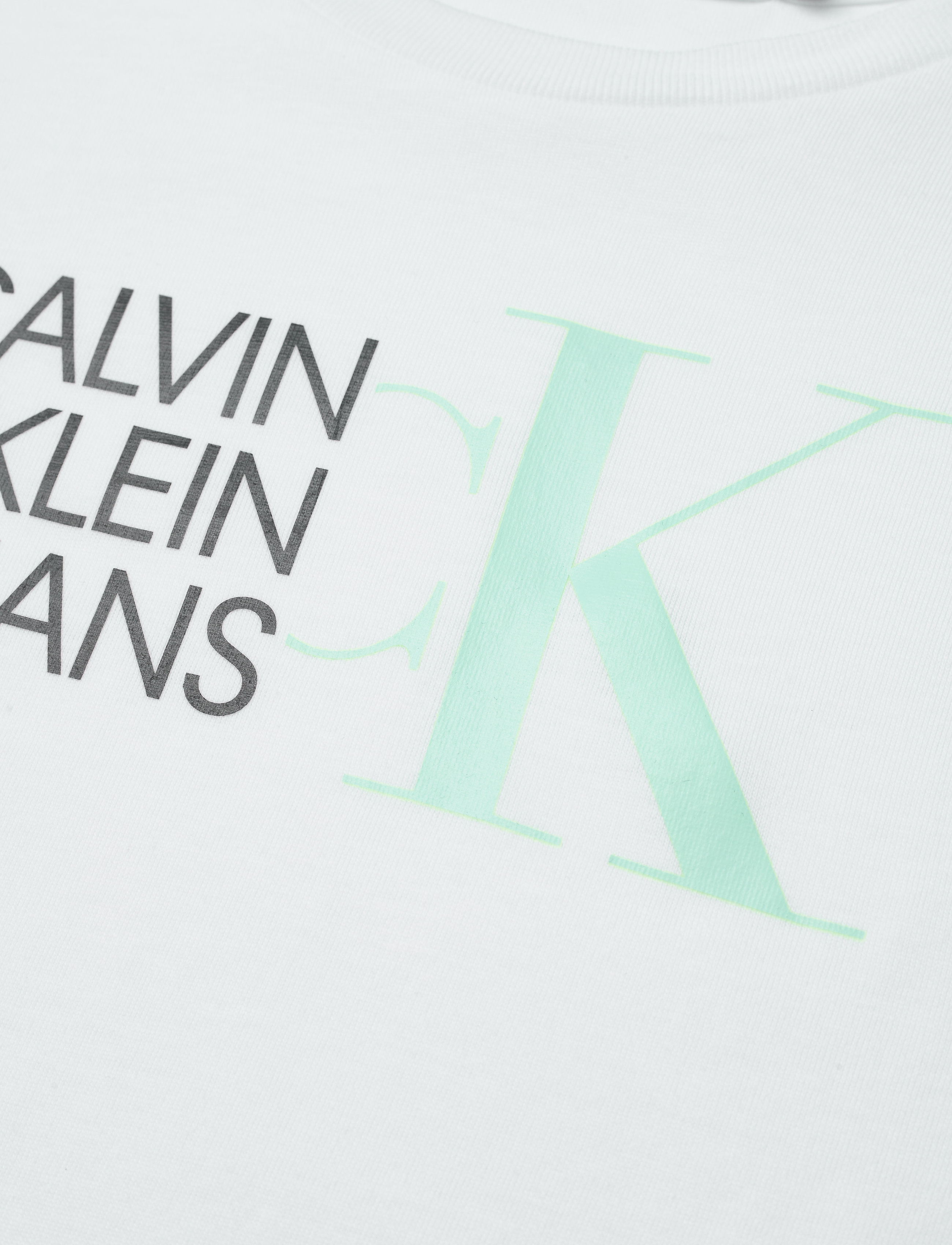 Calvin Klein - HYBRID LOGO SLIM T-SHIRT - bright white - 2