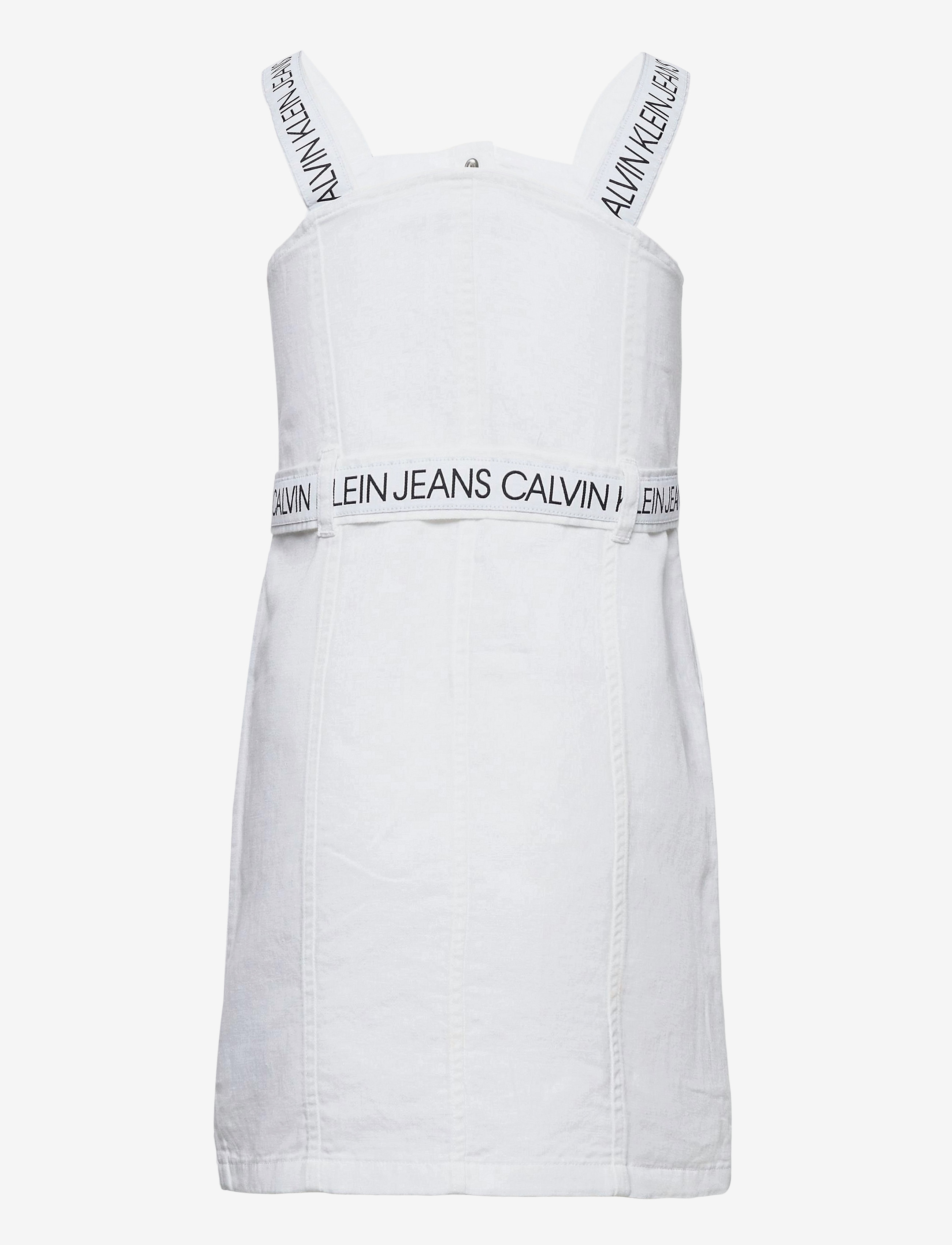 Calvin Klein - BUTTON DOWN LOGO STRAP DRESS - bright white - 1