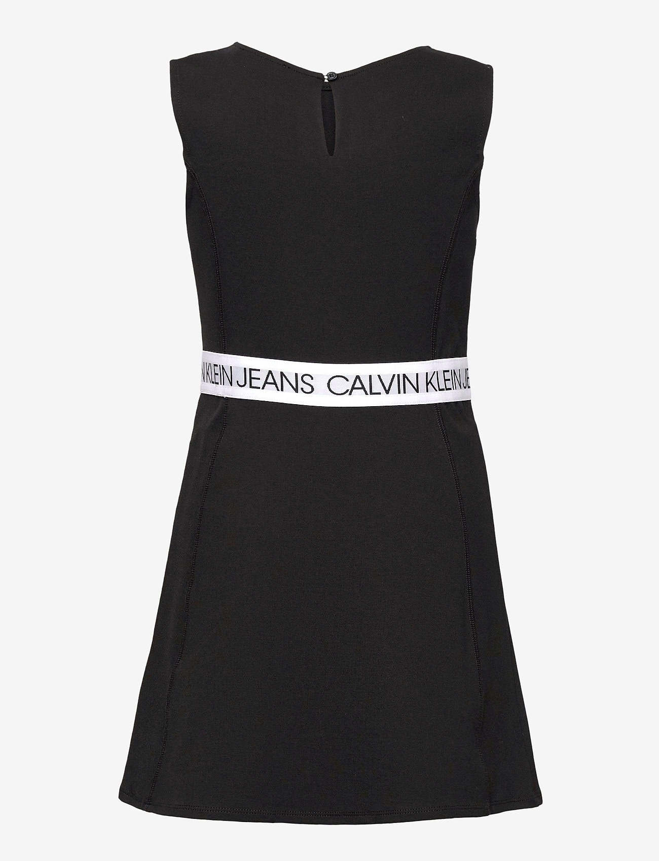 Calvin Klein - LOGO TAPE PUNTO SLEEVELESS DRESS - ck black - 1