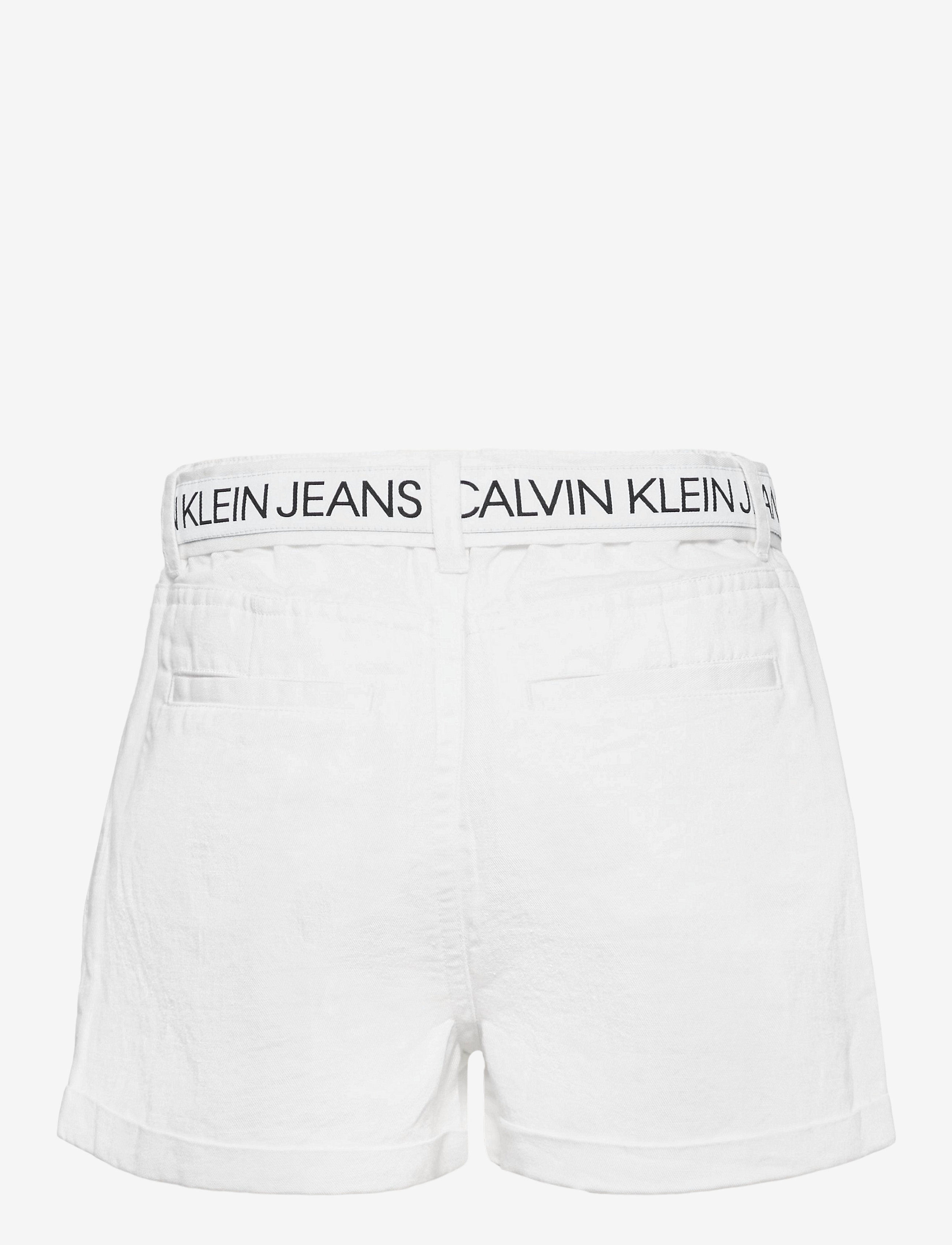 Calvin Klein - LOGO TAPE TWILL SHORTS - bright white - 1